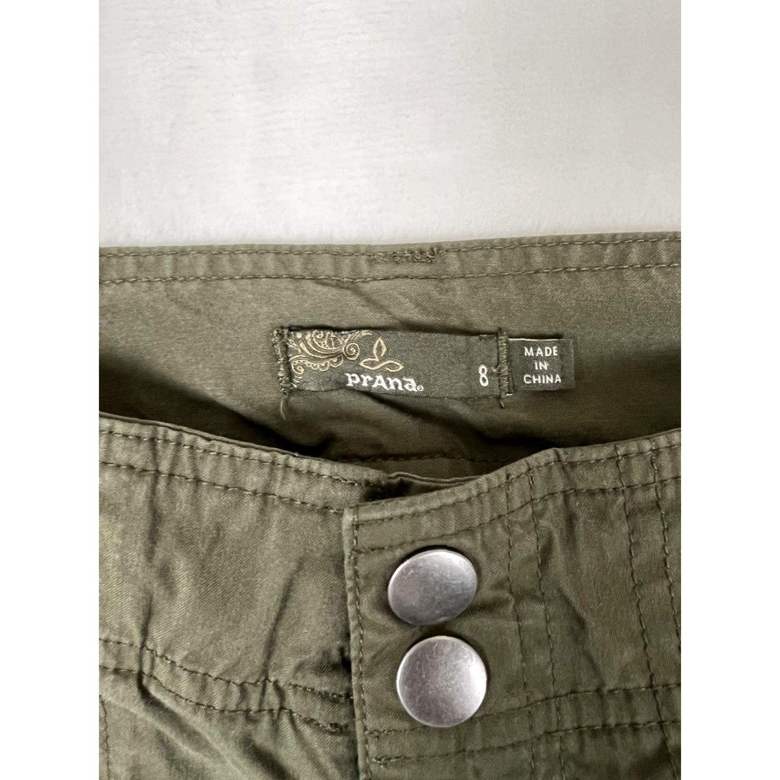 Prana prAna Pants Womens 8 Green Straight Leg Lightweight Twill Travel Hiking Outdoor Size 30" / US 8 / IT 44 - 4 Thumbnail