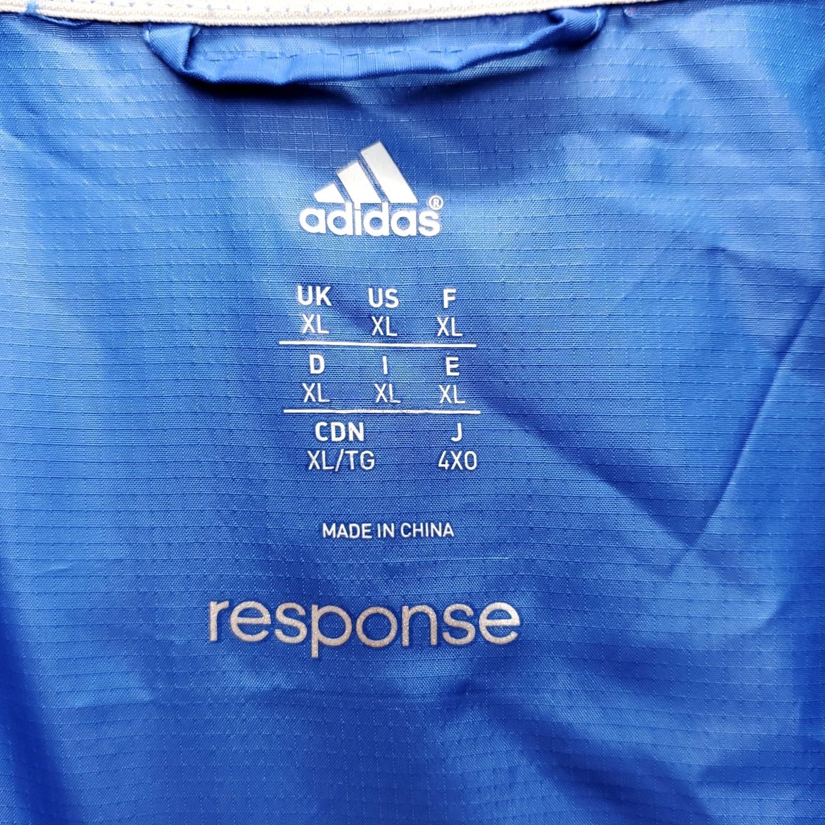 Adidas Adidas Response Packable Windbreaker Jacket Mens XL Blue Lightweight Full Zip Size US XL / EU 56 / 4 - 6 Thumbnail