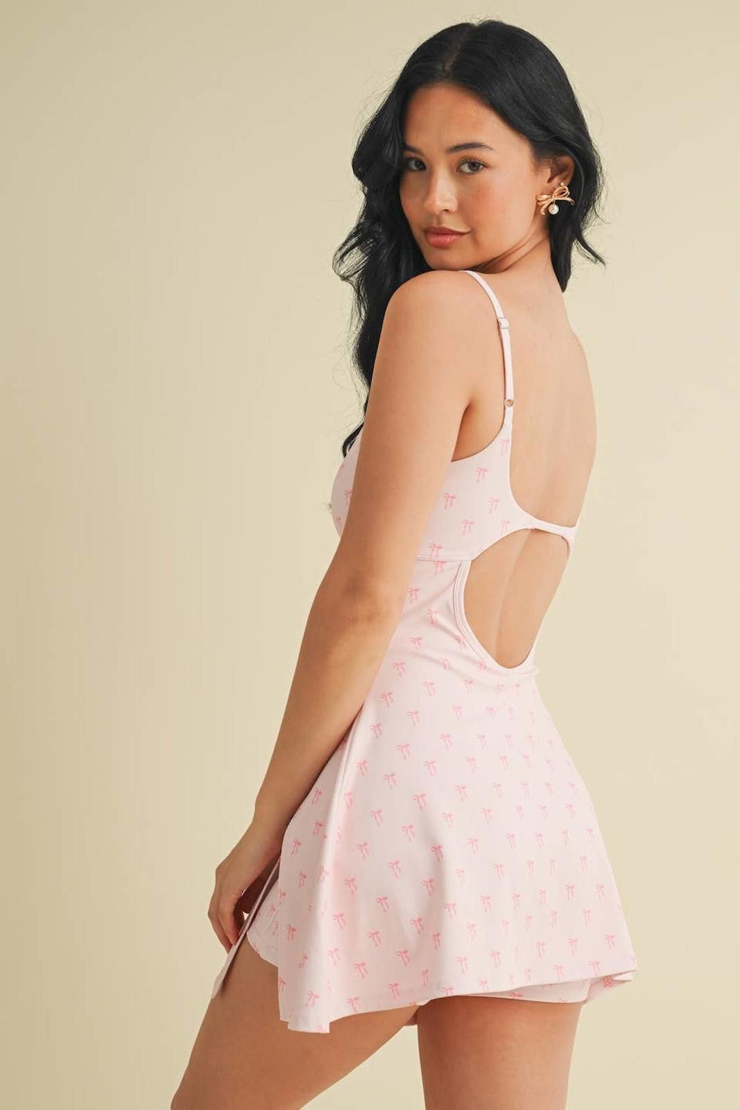 Christian Kimber Bow Print A-Line Mini Dress by Kimberly C Size S / US 4 / IT 40 - 9 Thumbnail