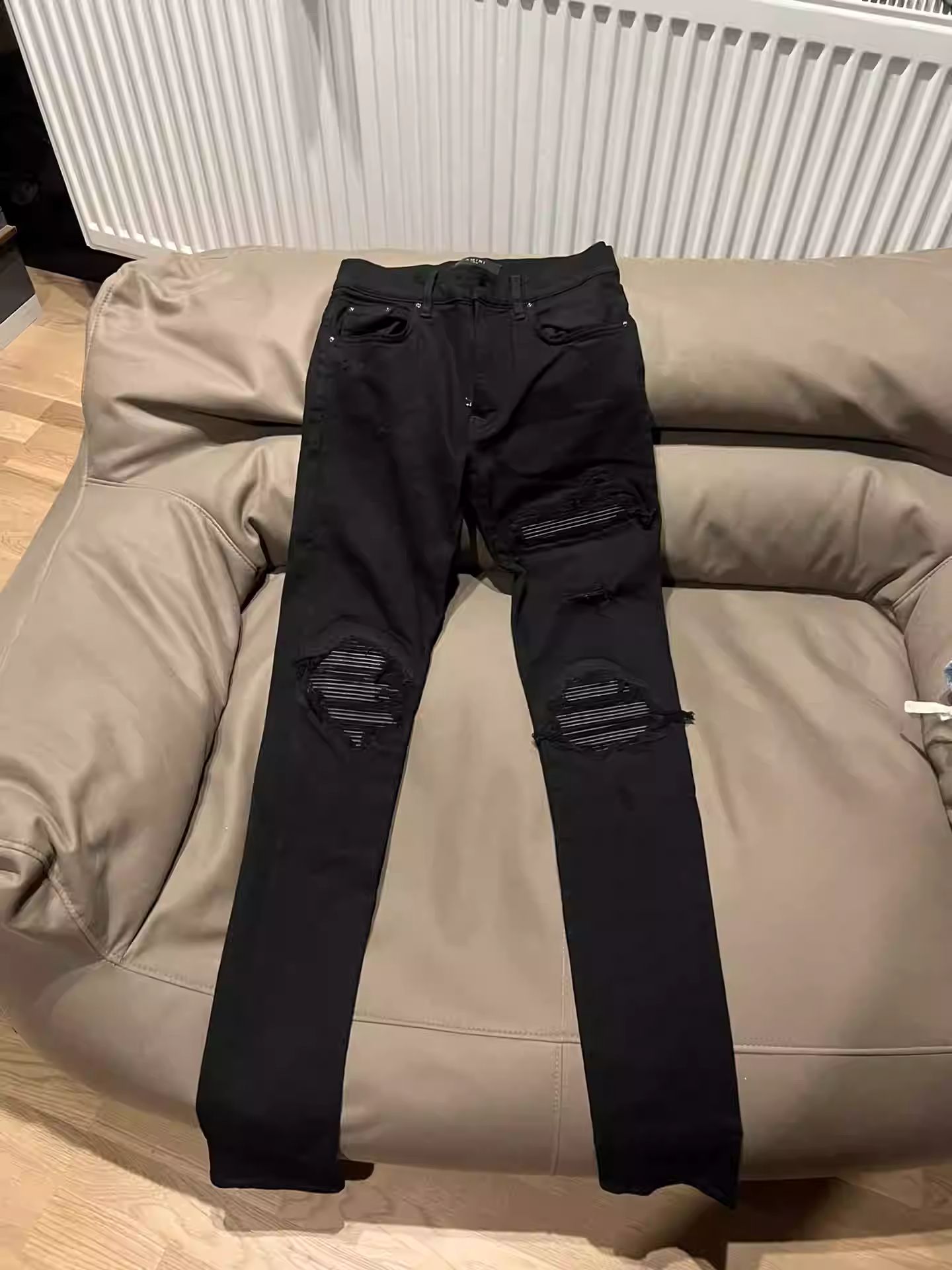 Pre-owned Amiri Black Patchwork Jeans