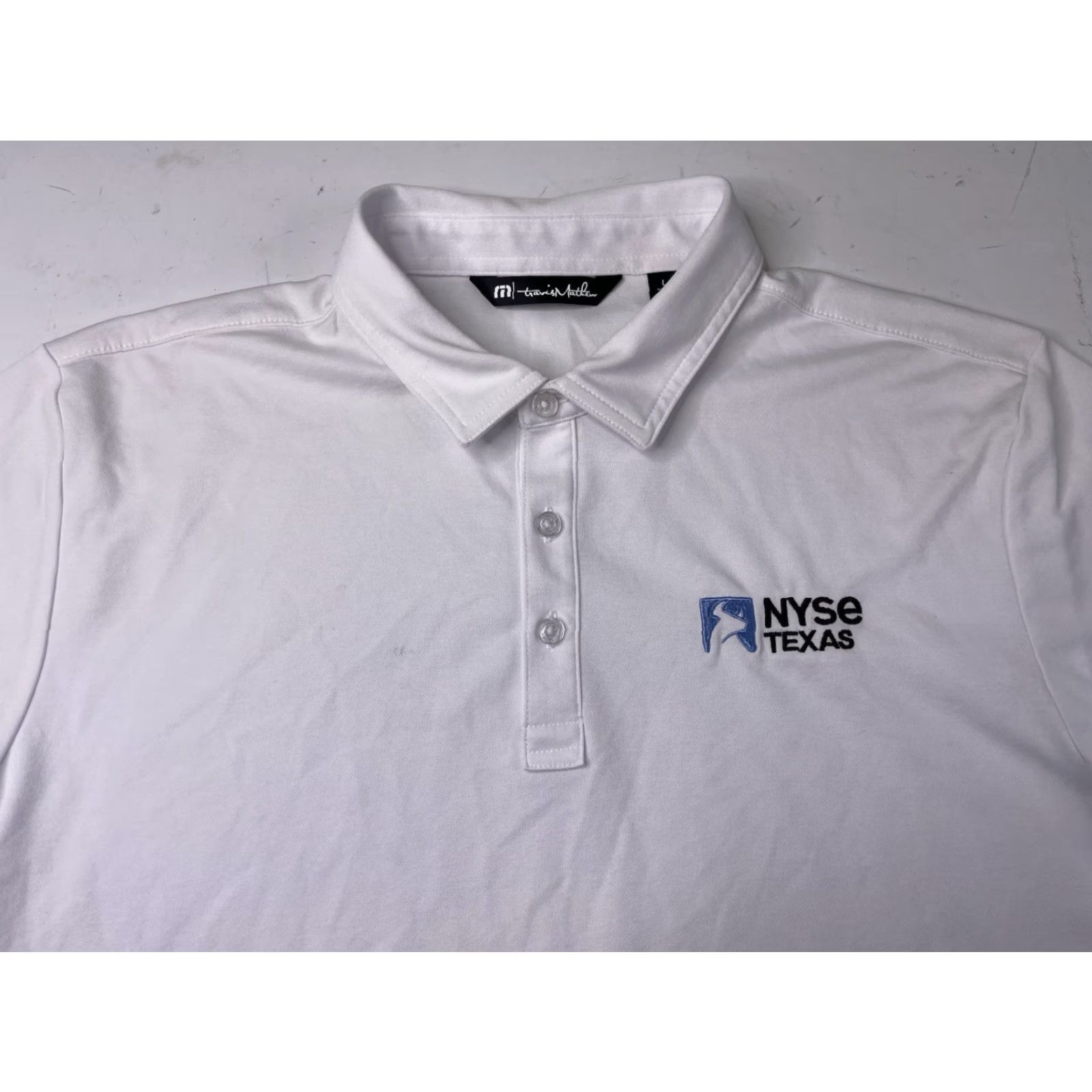 TravisMathew Travis Mathew Polo Shirt Golf Performance Texas White Cotton Polyester Knit Short Sleeve Regular L Men's Polo Shirt Size US L / EU 52-54 / 3 - 2 Thumbnail
