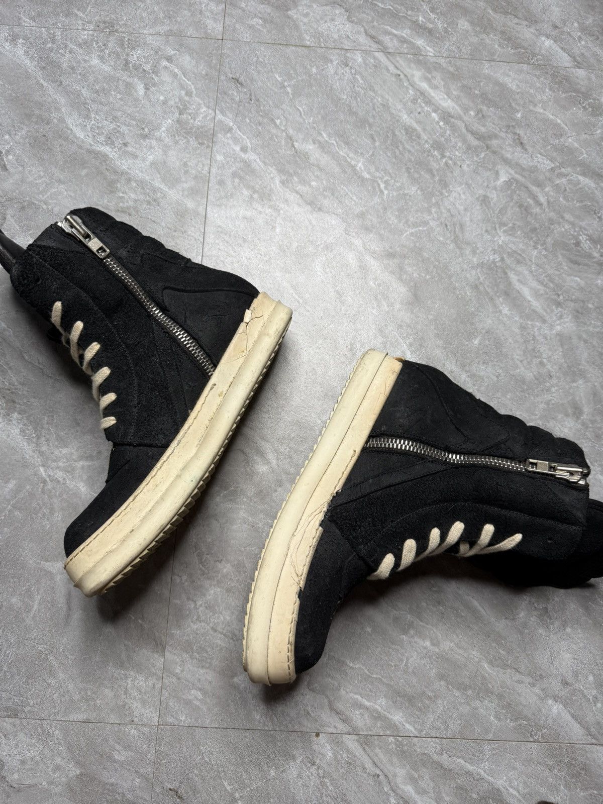 Rick Owens Rick Owens Geobasket Blistered Leather Shoes Size US 5 / EU 37 - 5 Thumbnail