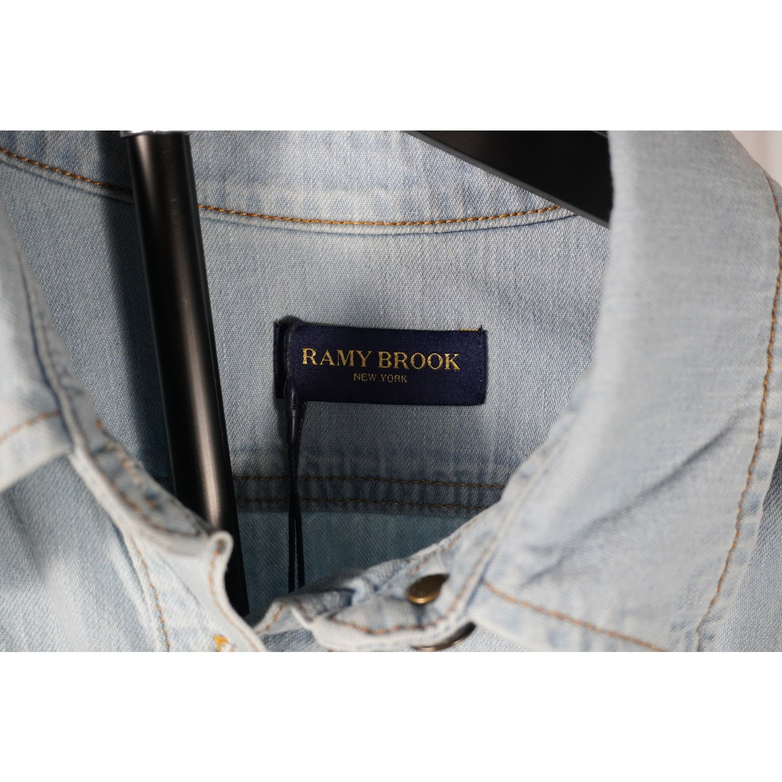 Ramy Brook Ramy Brook Denim Romper Light Wash Utility Long Sleeve Size 26" / US 2 / IT 38 - 3 Thumbnail