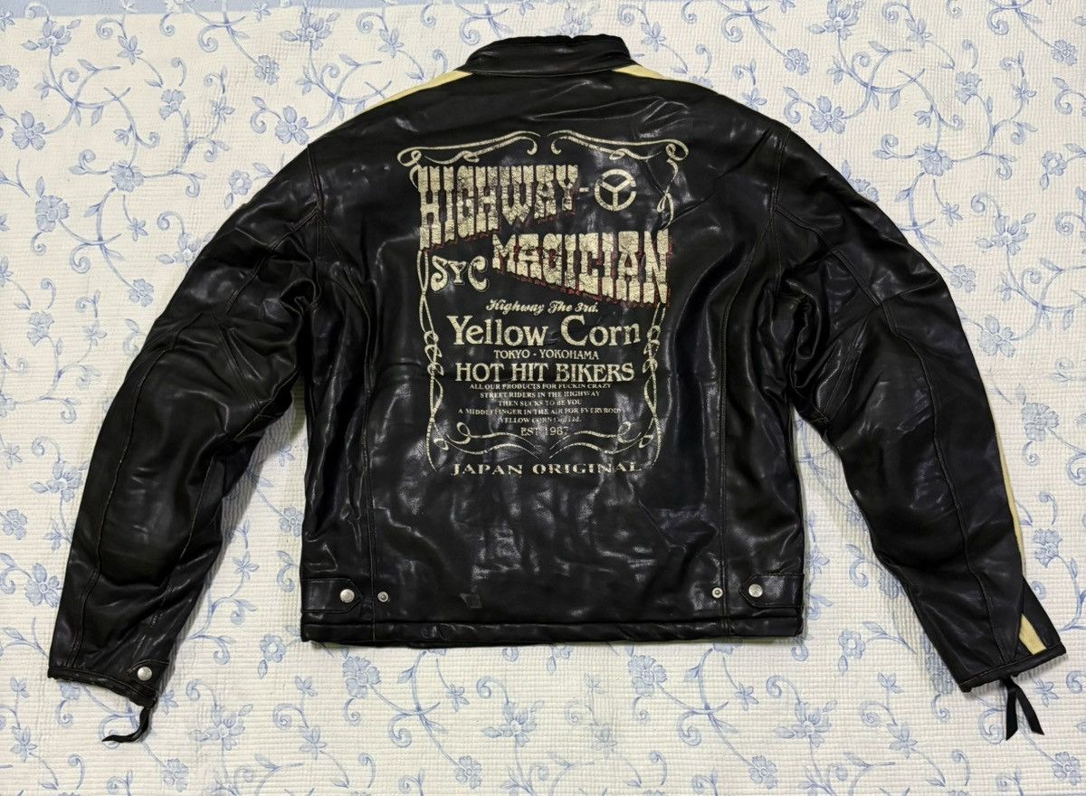 YELLOW CORN Yellow Corn Leather Jacket Highway Size US XL / EU 56 / 4 - 10 Thumbnail