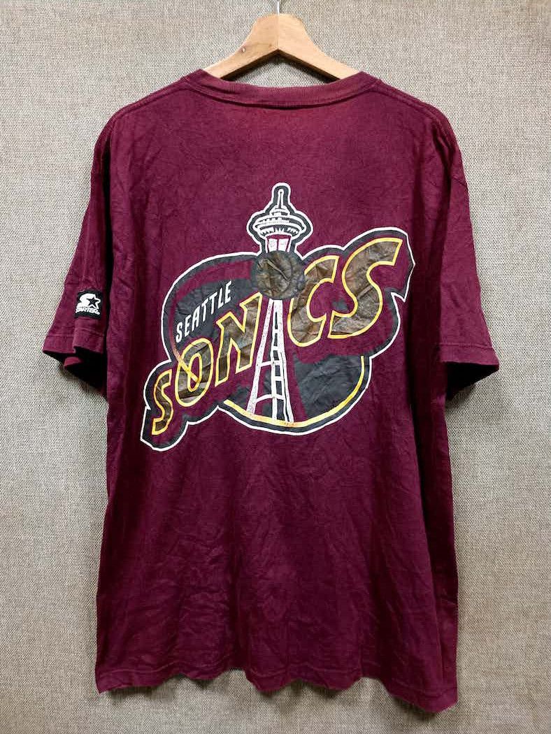 Starter vintage 90s t shirt starter nba seattle sonic Size US L / EU 52-54 / 3 - 2 Thumbnail