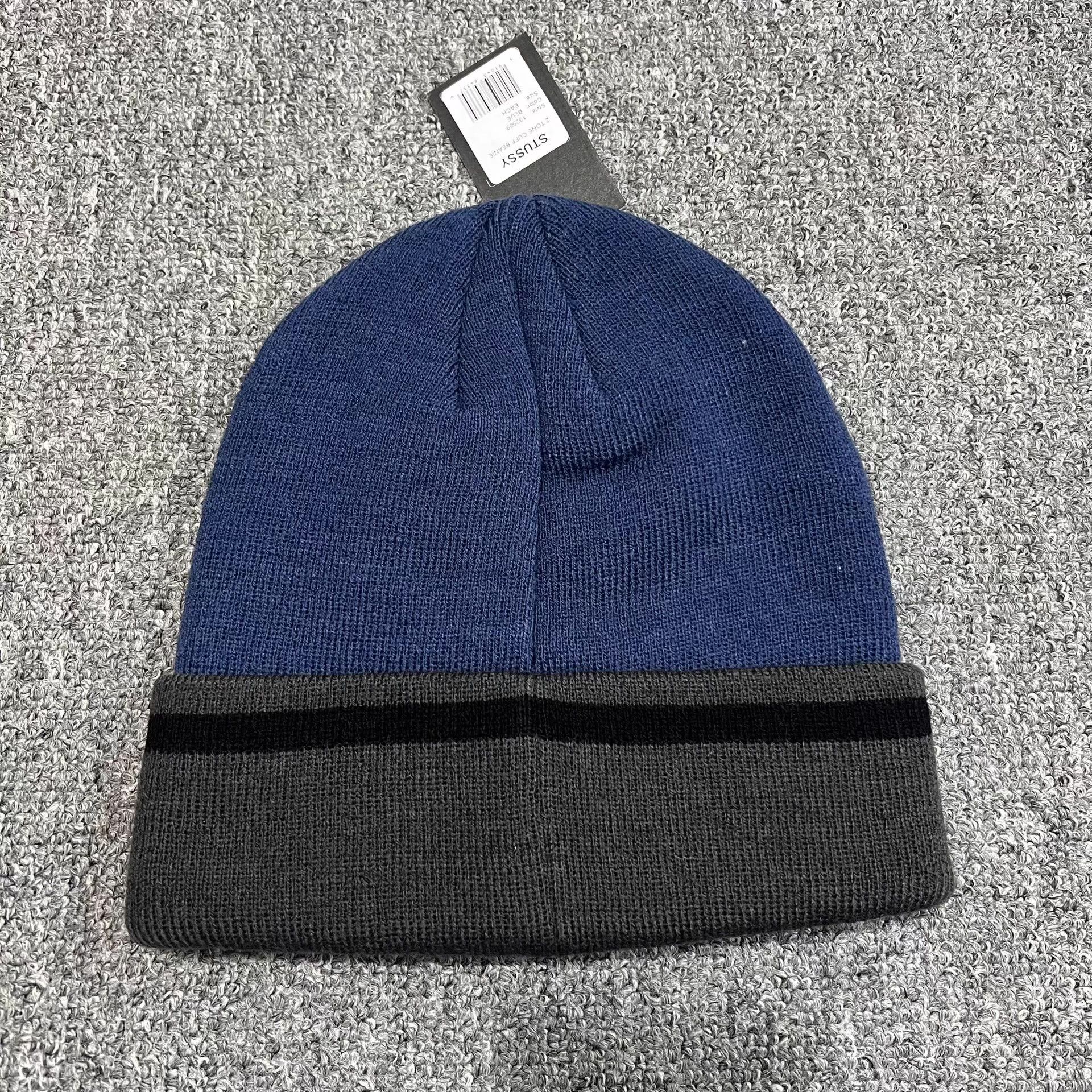 Stussy Stussy Color-Block Striped Embroidered Knit Beanie Q7 Size ONE SIZE - 4 Thumbnail