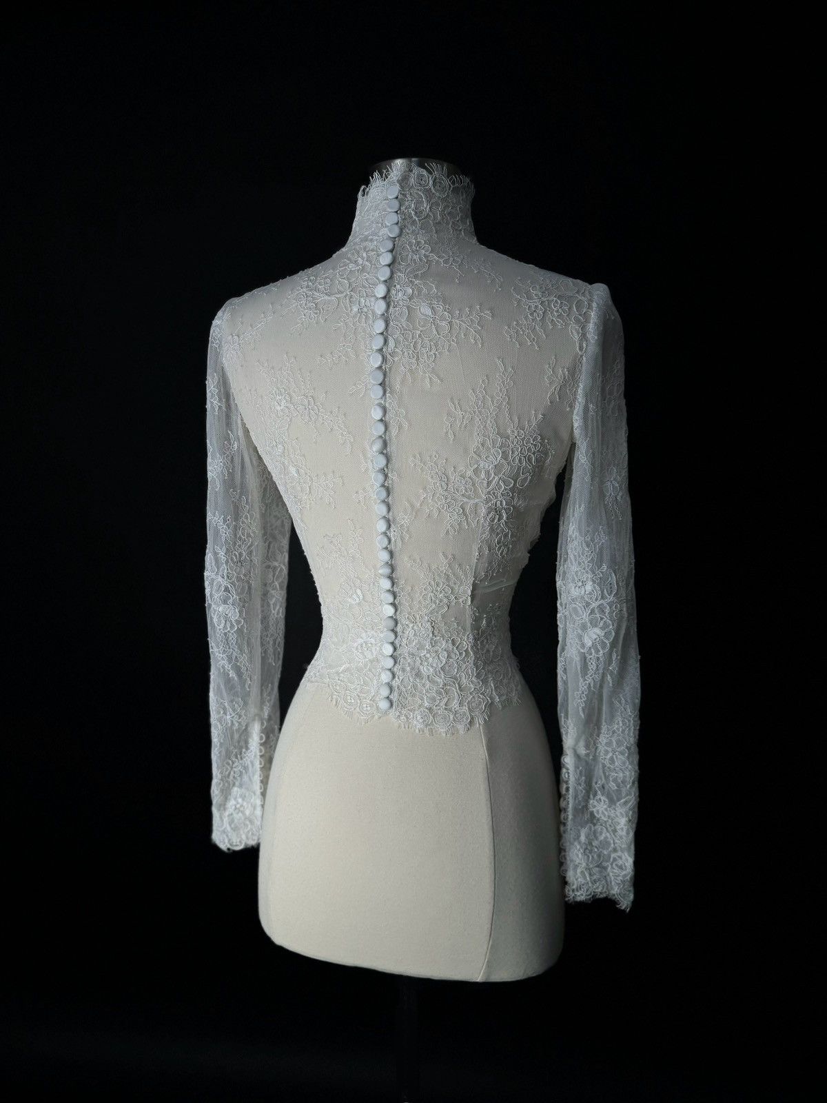 Other Preloved US 2 Anna Augusta French Corded Lace Bridal Top Size XS / US 0-2 / IT 36-38 - 6 Thumbnail
