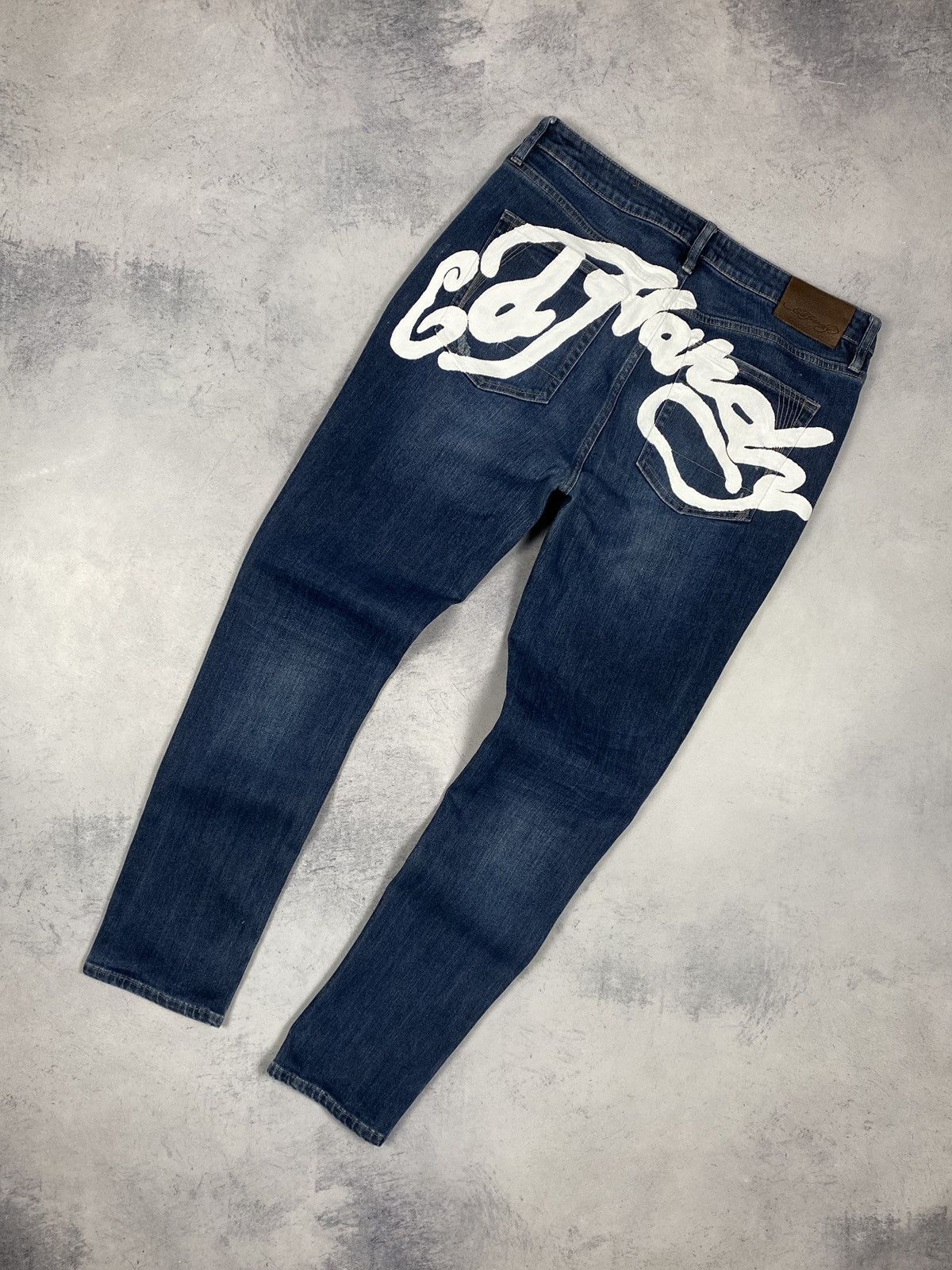 Ed Hardy Ed Hardy by Christian Audigier Jeans Men's Big Logo Y2k Size US 34 / EU 50 - 2 Thumbnail