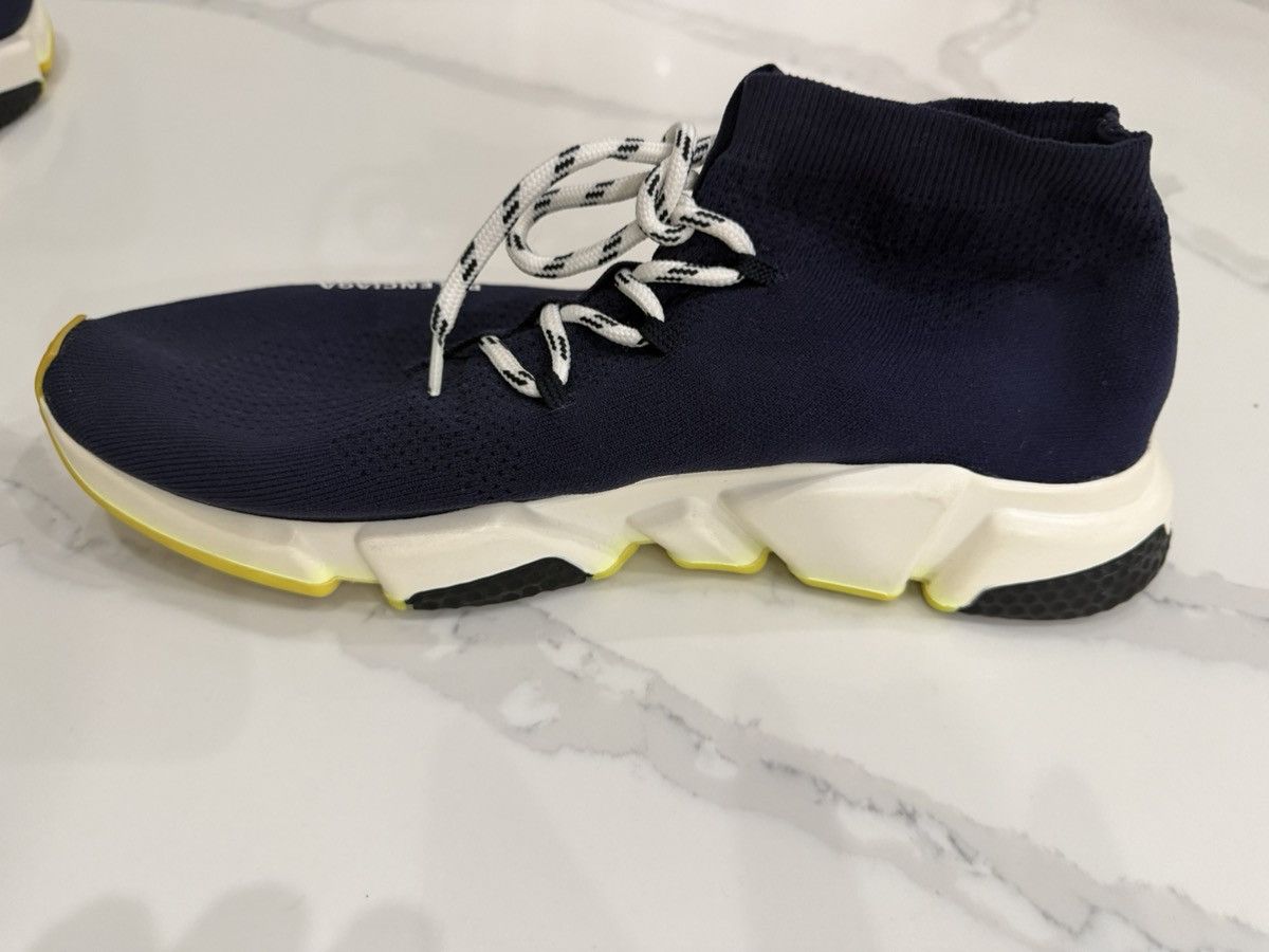 Balenciaga Balenciaga Navy Blue/Neon Green Sock Shoe Sneakers Size US 12 / EU 45 - 9 Thumbnail