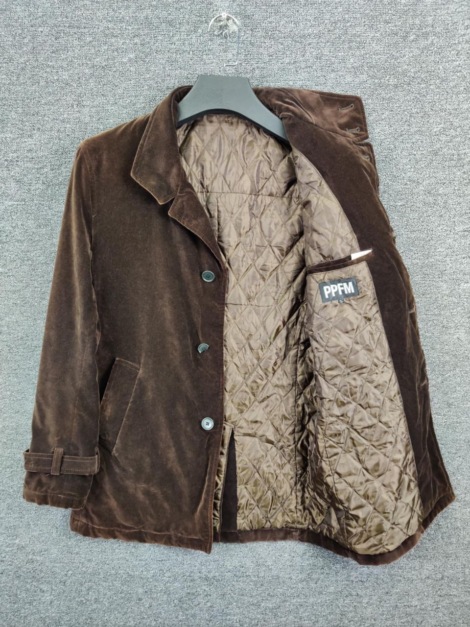 PPFM Vintage 90s PPFM Velvet Single Breasted Coat Size US L / EU 52-54 / 3 - 7 Thumbnail