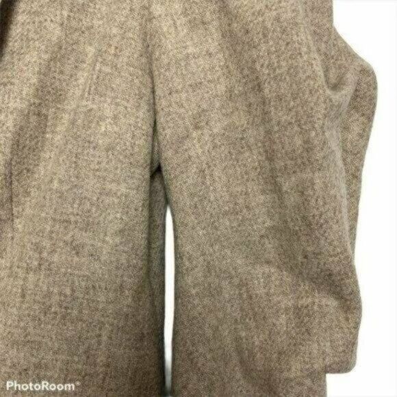 Zara Zara Tan Ruched-Sleeve Lambswool Blazer Sz S NEW Size S / US 4 / IT 40 - 8 Thumbnail