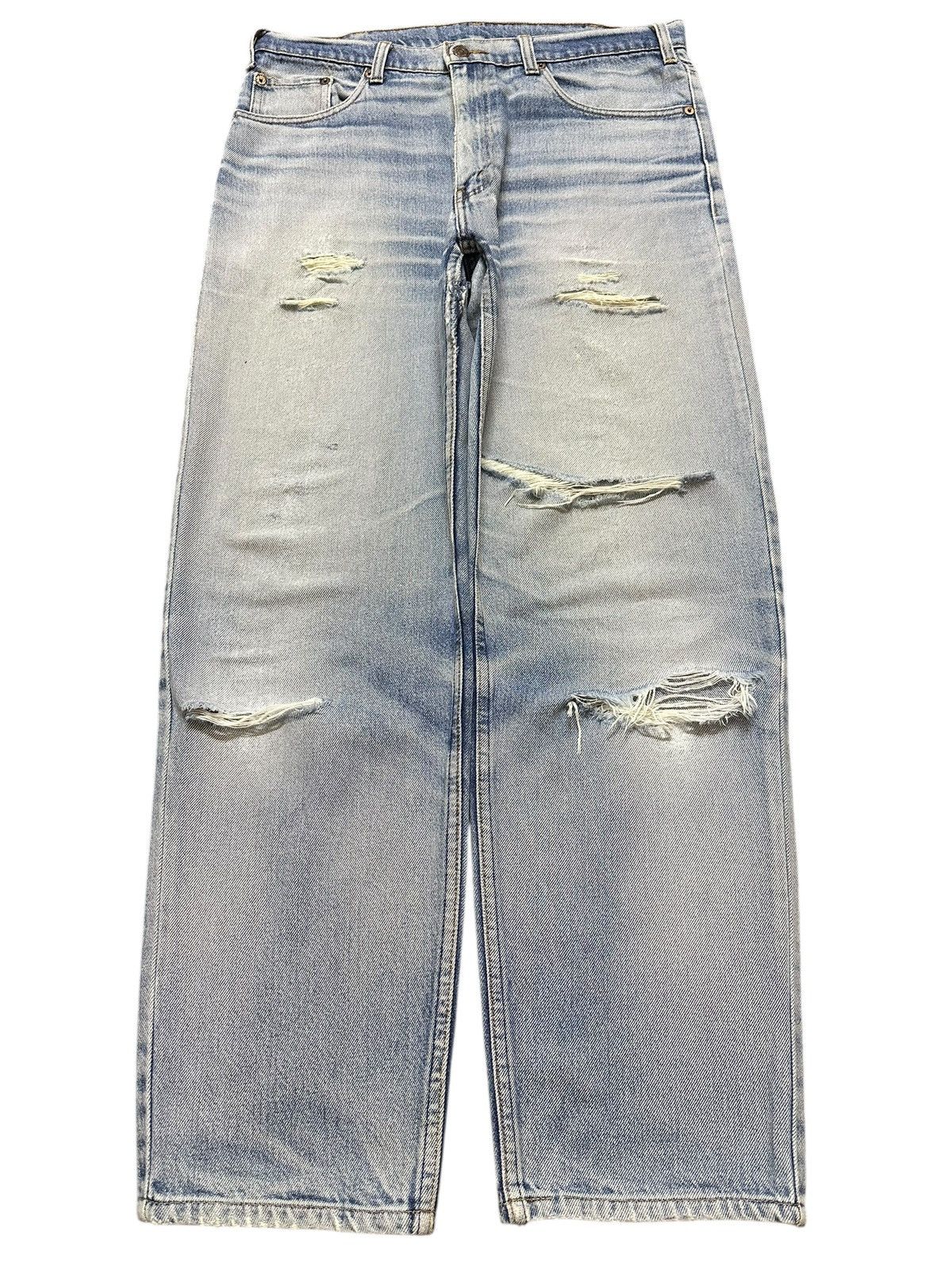 Levi's Vintage 90s Levis Light Blue Faded Wash Distress Baggy Jeans Size US 34 / EU 50 - 1 Thumbnail