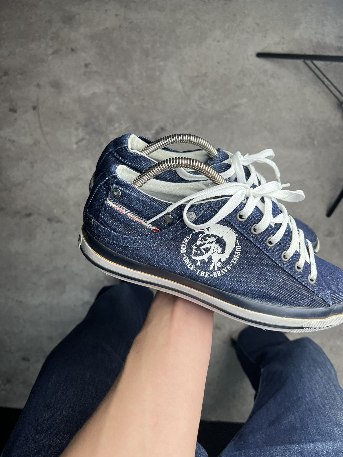 Diesel Vintage Diesel Denim Low Top Sneakers Size US 10 / EU 43 - 2 Thumbnail