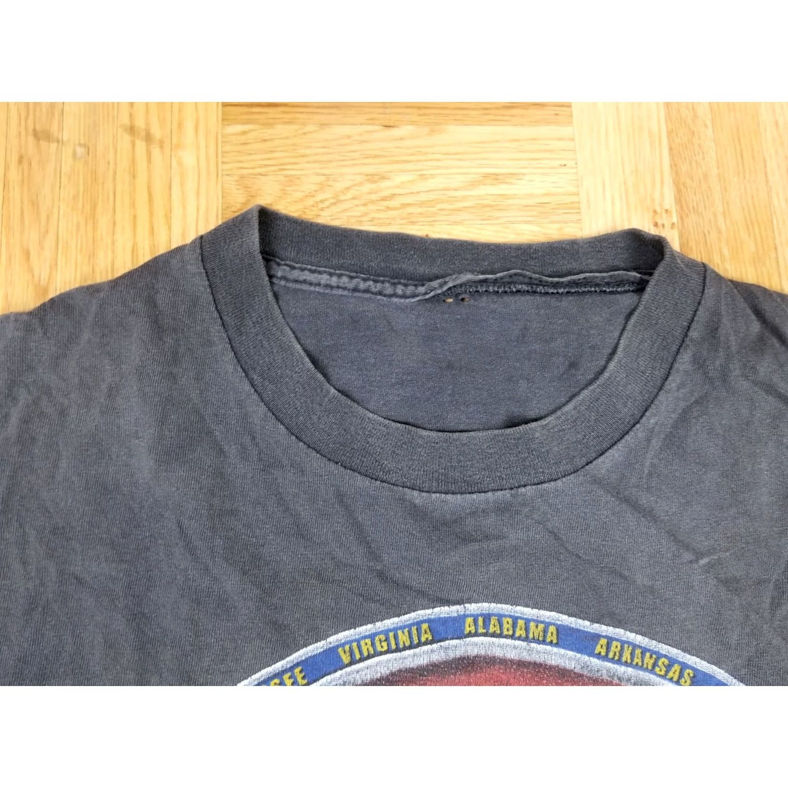 Vintage VINTAGE REBEL SUN BLACK COTTON T-SHIRT SZ XL FADED TRAHSED 90' Size US XL / EU 56 / 4 - 3 Thumbnail