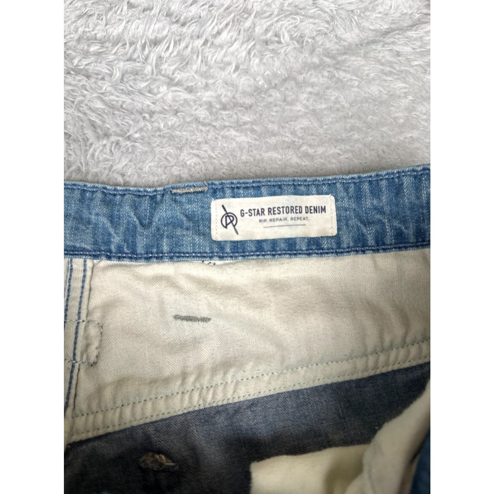 G-Star G-Star Jeans Mens 32x29 Blue Restored Denim Lintell High Dad Wide Leg Patches Jeans Mens 32 Blue G-Star Lintell 3301 Designer Preppy Size US 32 / EU 48 - 6 Thumbnail