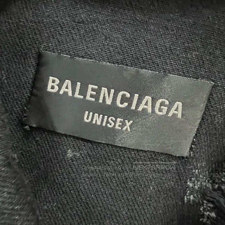Balenciaga Balenciaga Tie-Dye Collar Denim Jacket Size US M / EU 48-50 / 2 - 3 Thumbnail