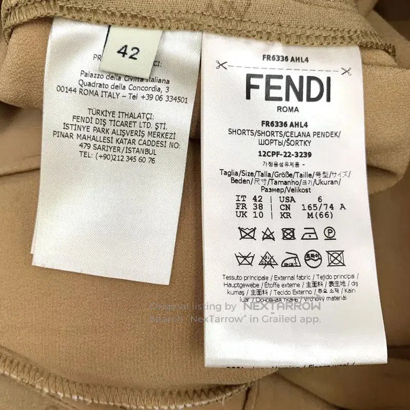 Fendi Fendi Beige Wool Women's Shorts . Size 28" / US 6 / IT 42 - 6 Thumbnail