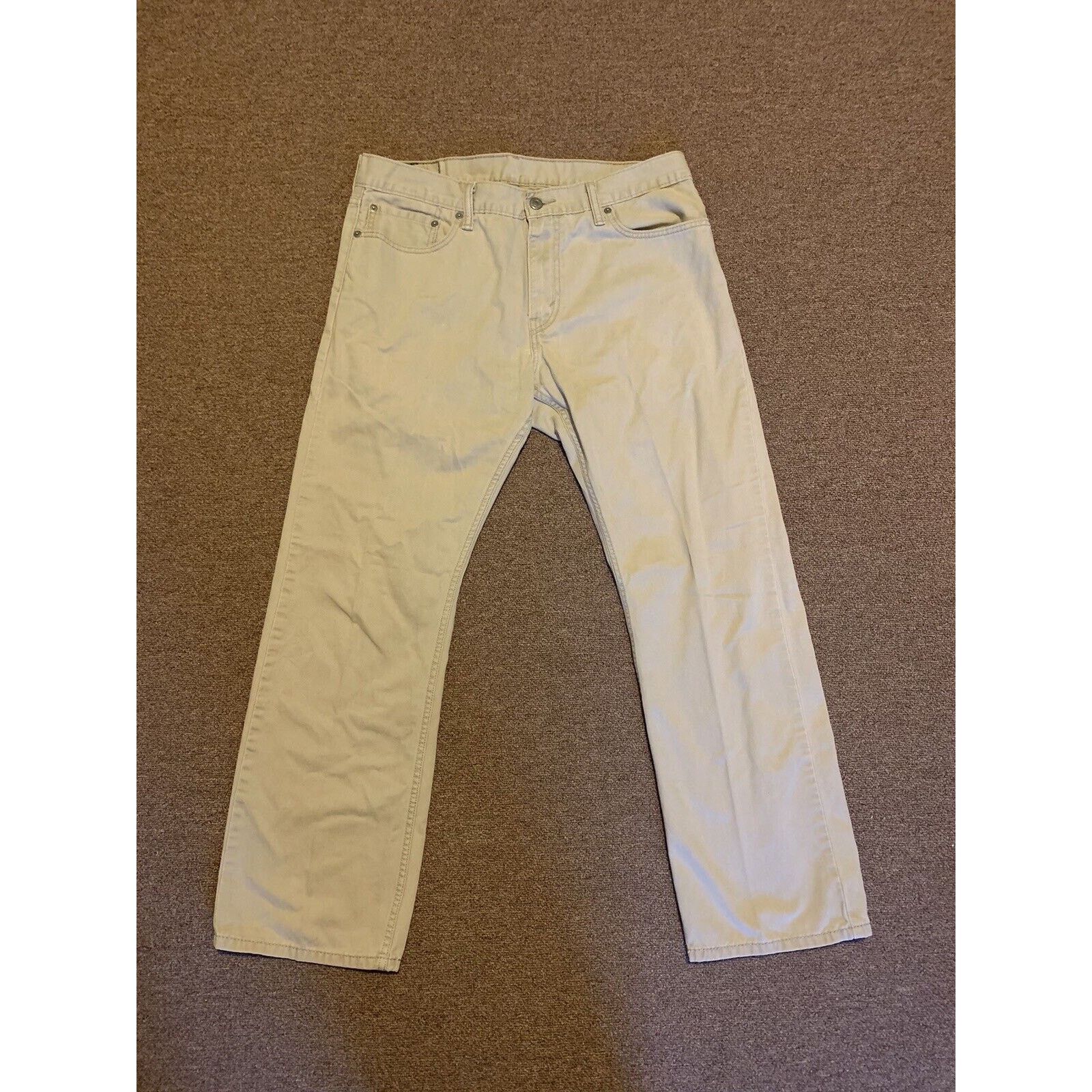 Levi's Levi's 514 Regular Straight Leg Mens Size 34x30 Beige Khakis Size US 34 / EU 50 - 1 Thumbnail
