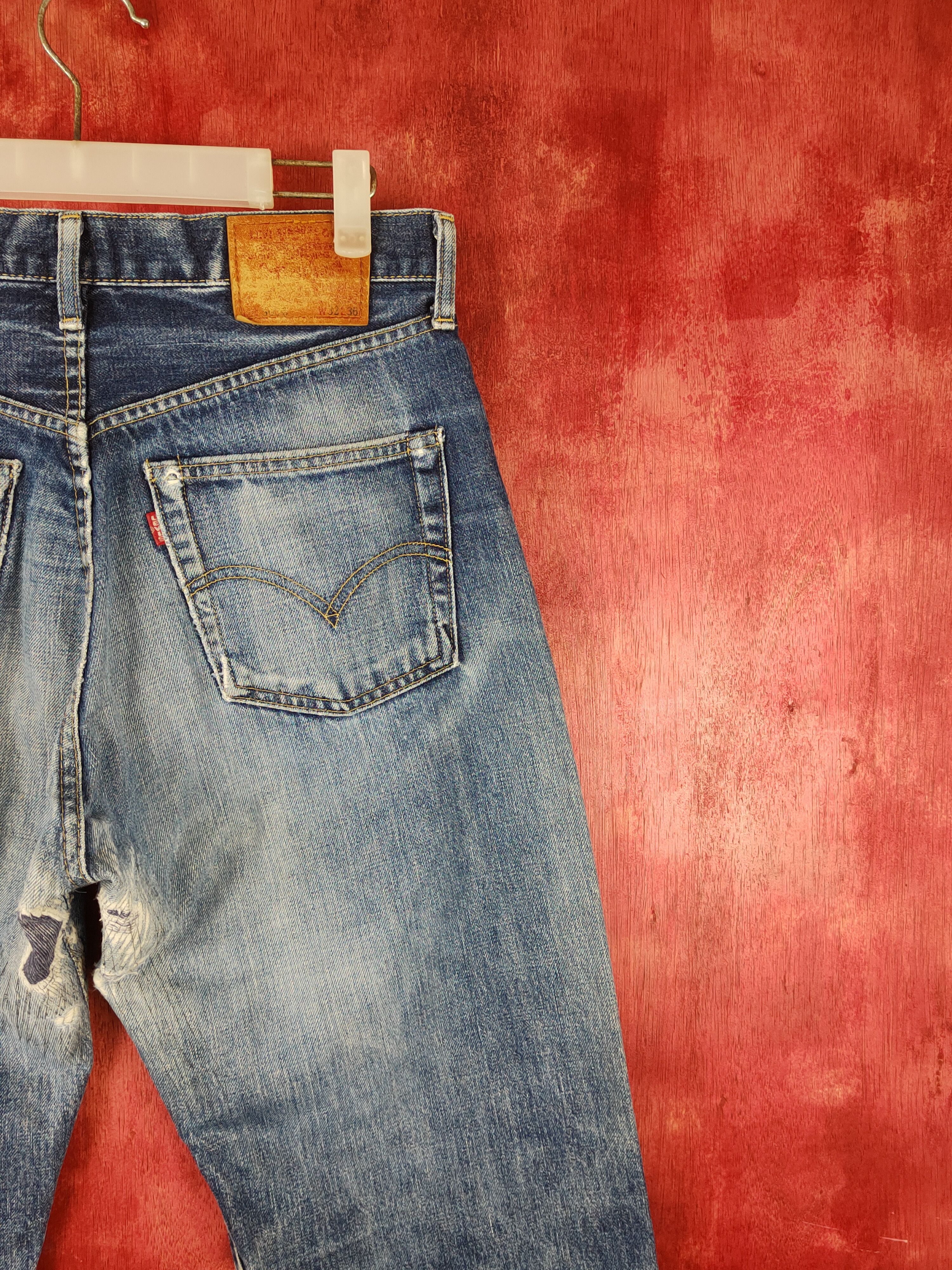 Levi's Levi's big E vintage selvedge Blue jeans Denim Pants #S1367 Size US 31 - 14 Thumbnail