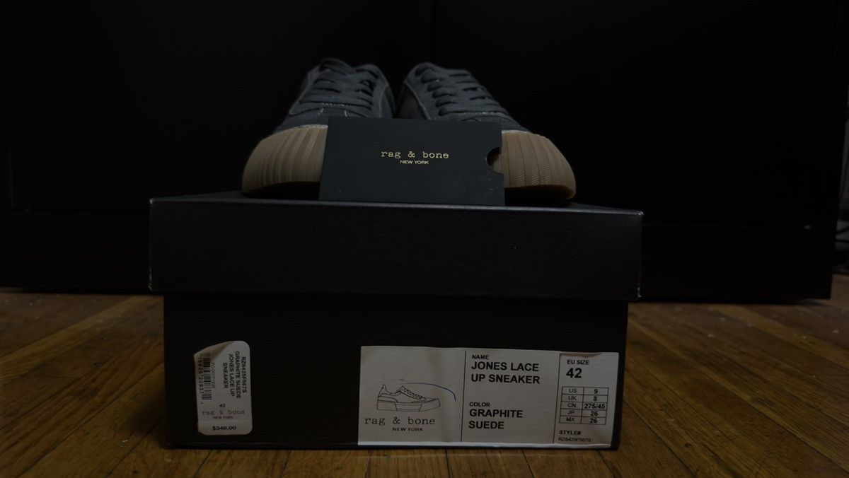 Rag & Bone Rag & Bone Graphite Suede Jones Lace Up Sneaker Size US 9 / EU 42 - 13 Thumbnail