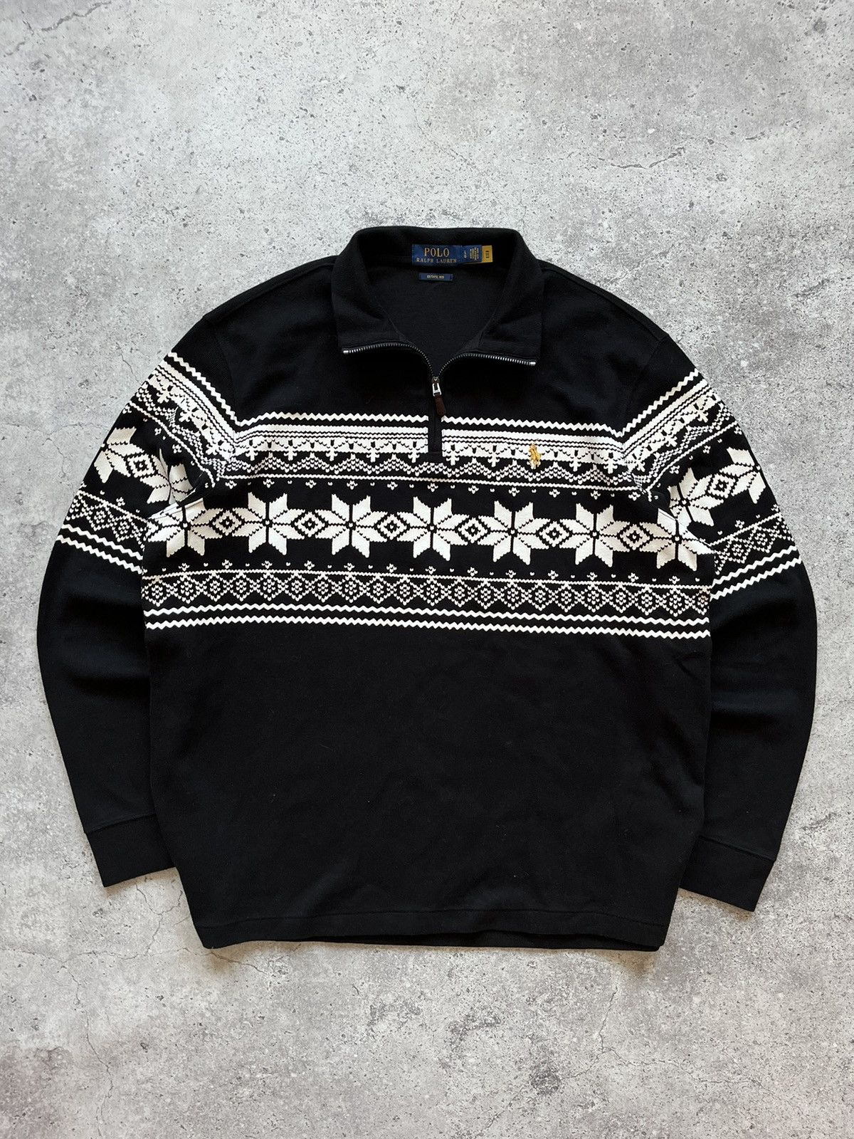 Polo Ralph Lauren Polo Ralph Lauren Snowflake Logo Quarter 1/4 Zip Sweasthirt Size US L / EU 52-54 / 3 - 1 Thumbnail