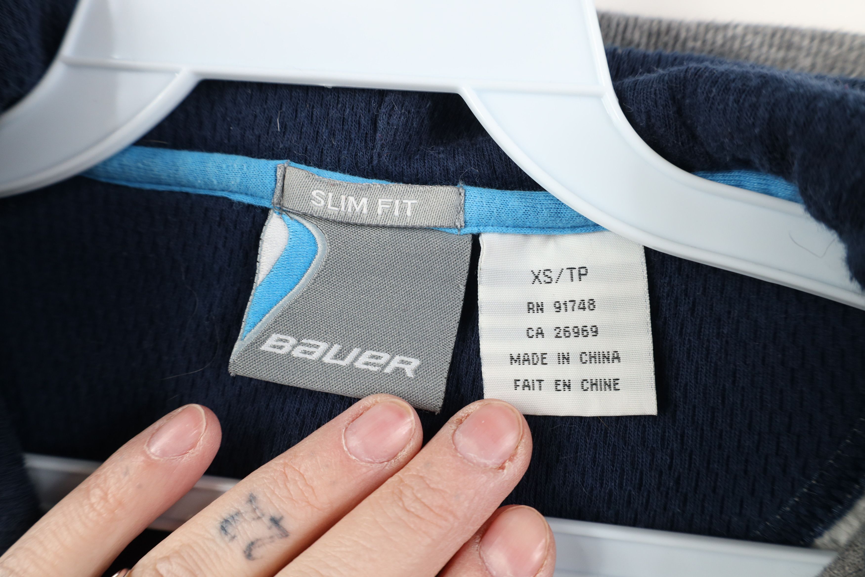 Vintage Vintage Bauer Hockey Half Zip Hoodie Sweatshirt Gray Size US XS / EU 42 / 0 - 10 Thumbnail