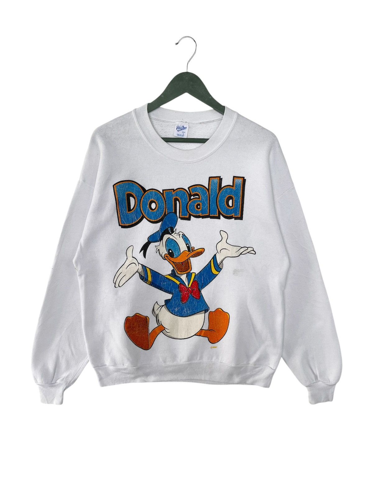 Disney Vintage 90s Velva Sheen Donald Duck Sweatshirt Size US L / EU 52-54 / 3 - 1 Thumbnail
