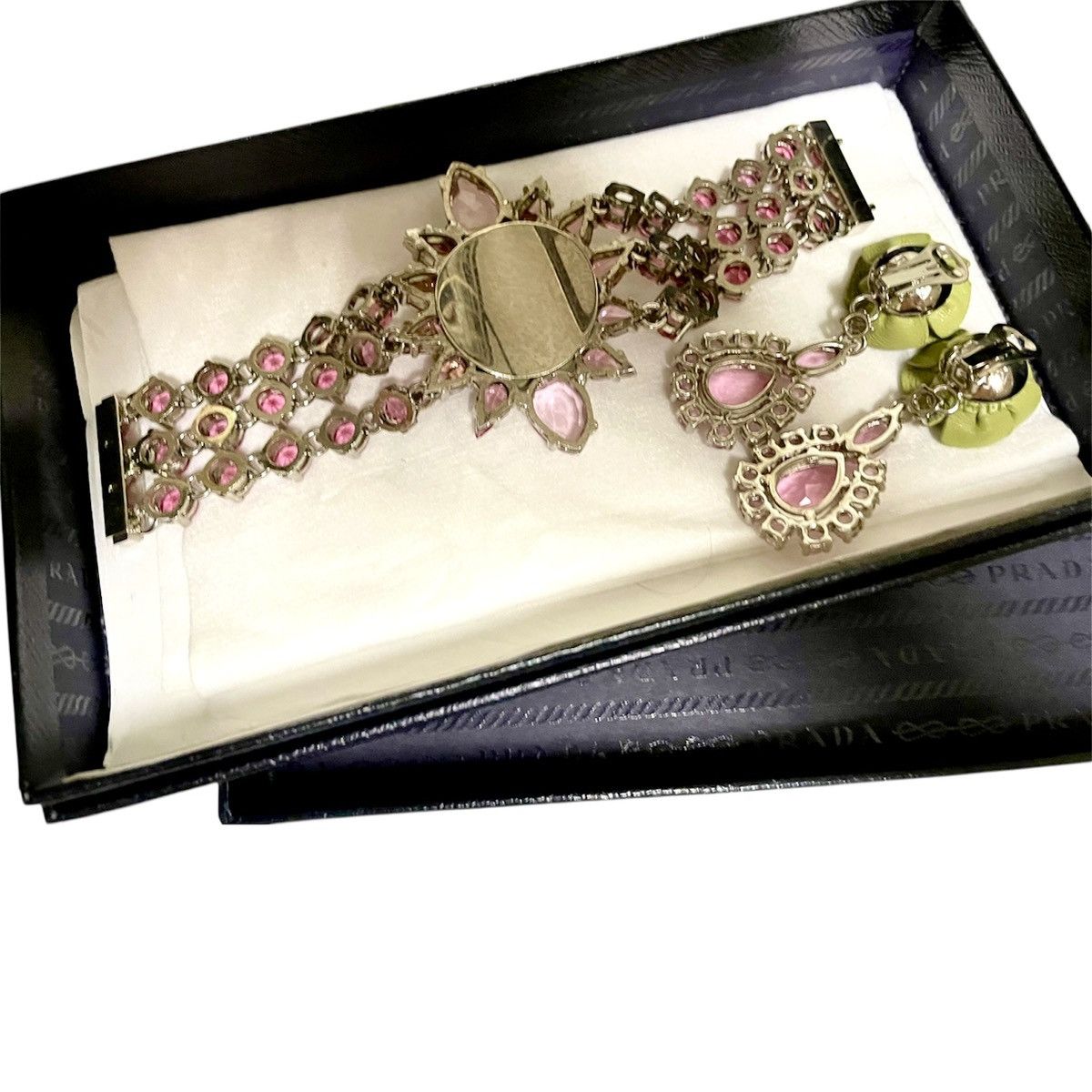 Prada Prada Rose Bracelet and Earrings Set Size ONE SIZE - 5 Thumbnail