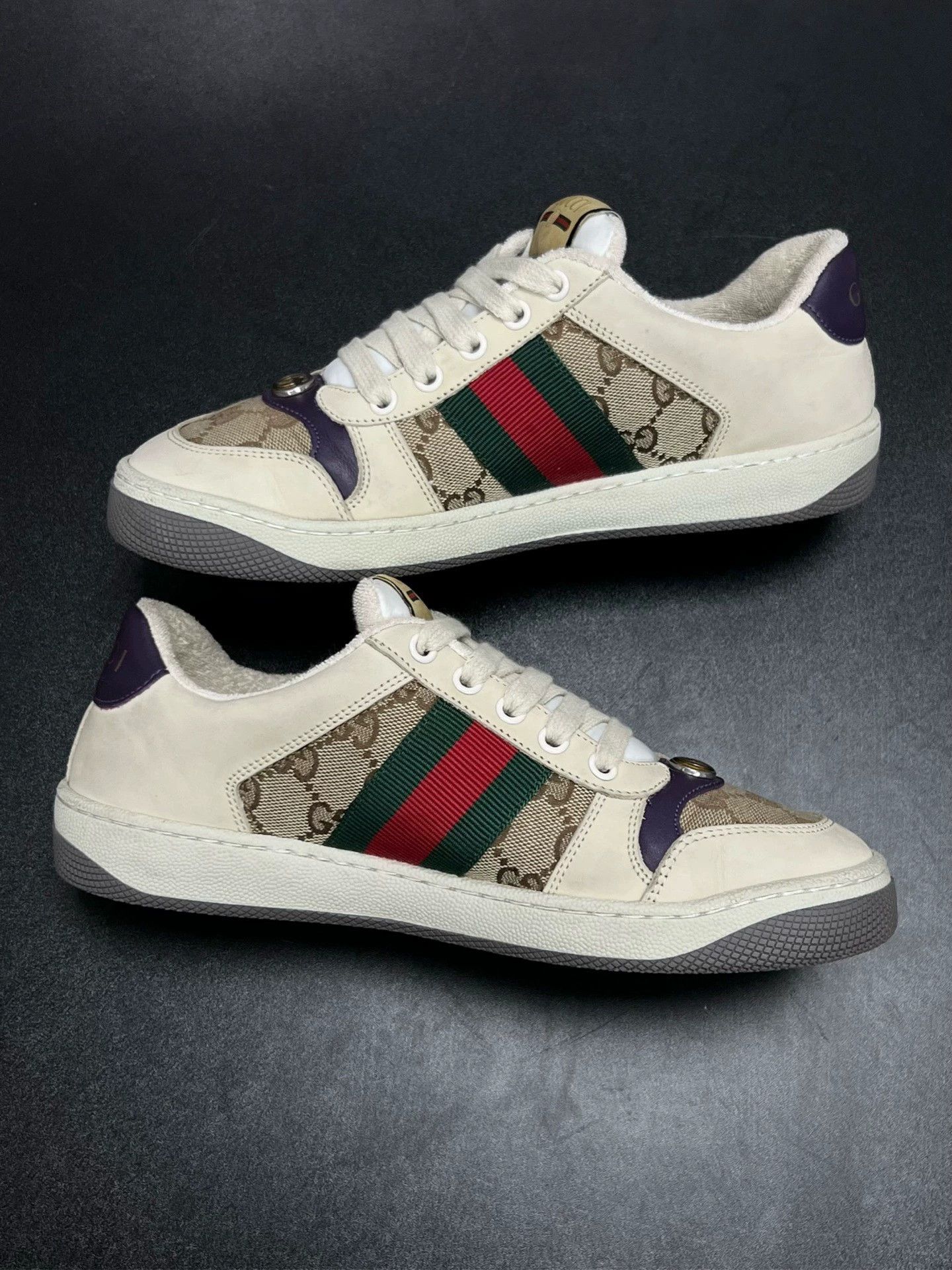 Gucci gucci gg dirty shoes in black and beige Size US 7.5 / EU 40-41 - 6 Thumbnail