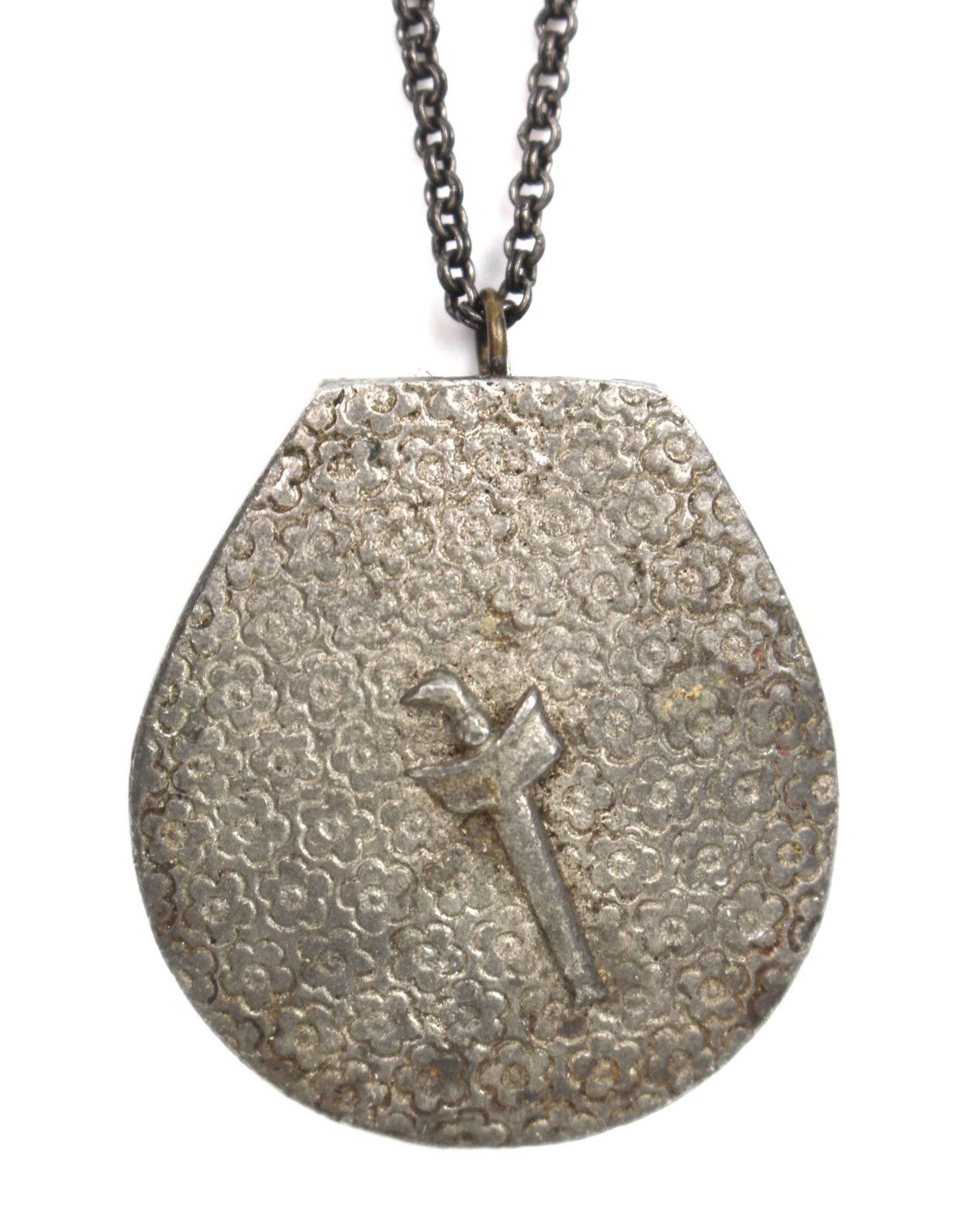 Vintage 1970S PERFUMES OF THE ORIENT ORIENTAL PEWTER SCENT NECKLACE Size ONE SIZE - 1 Thumbnail