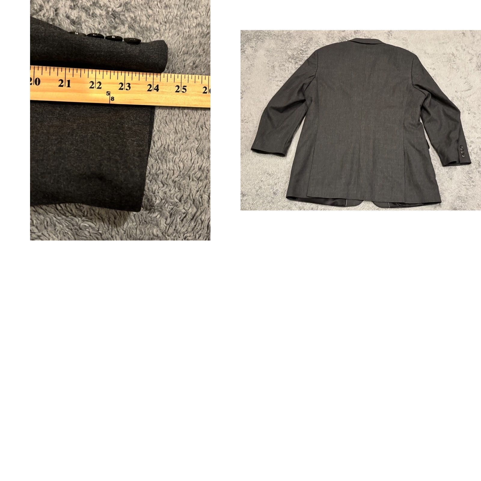 Express Express Mens Two Button Blazer Gray Wool Blend Sport Coat Jacket 46R Regular Modern Mens Blazer Size 46R - 8 Thumbnail