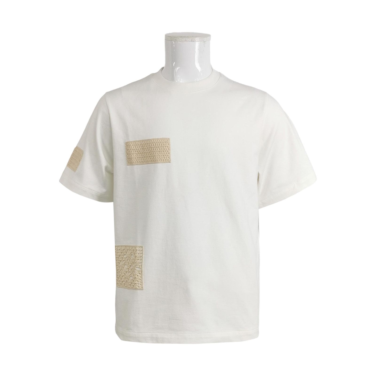 Jil Sander Jil Sander Crochet Patch Cotton T-Shirt Size M Size US M / EU 48-50 / 2 - 1 Thumbnail