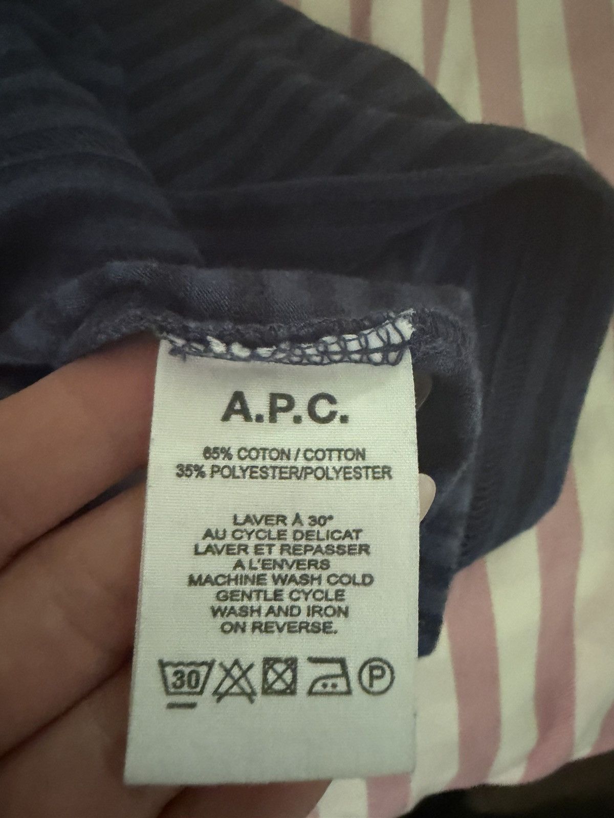 A.P.C. A.P.C. Paris Keanu Stripe Pocket Tee size Medium Size US M / EU 48-50 / 2 - 3 Thumbnail