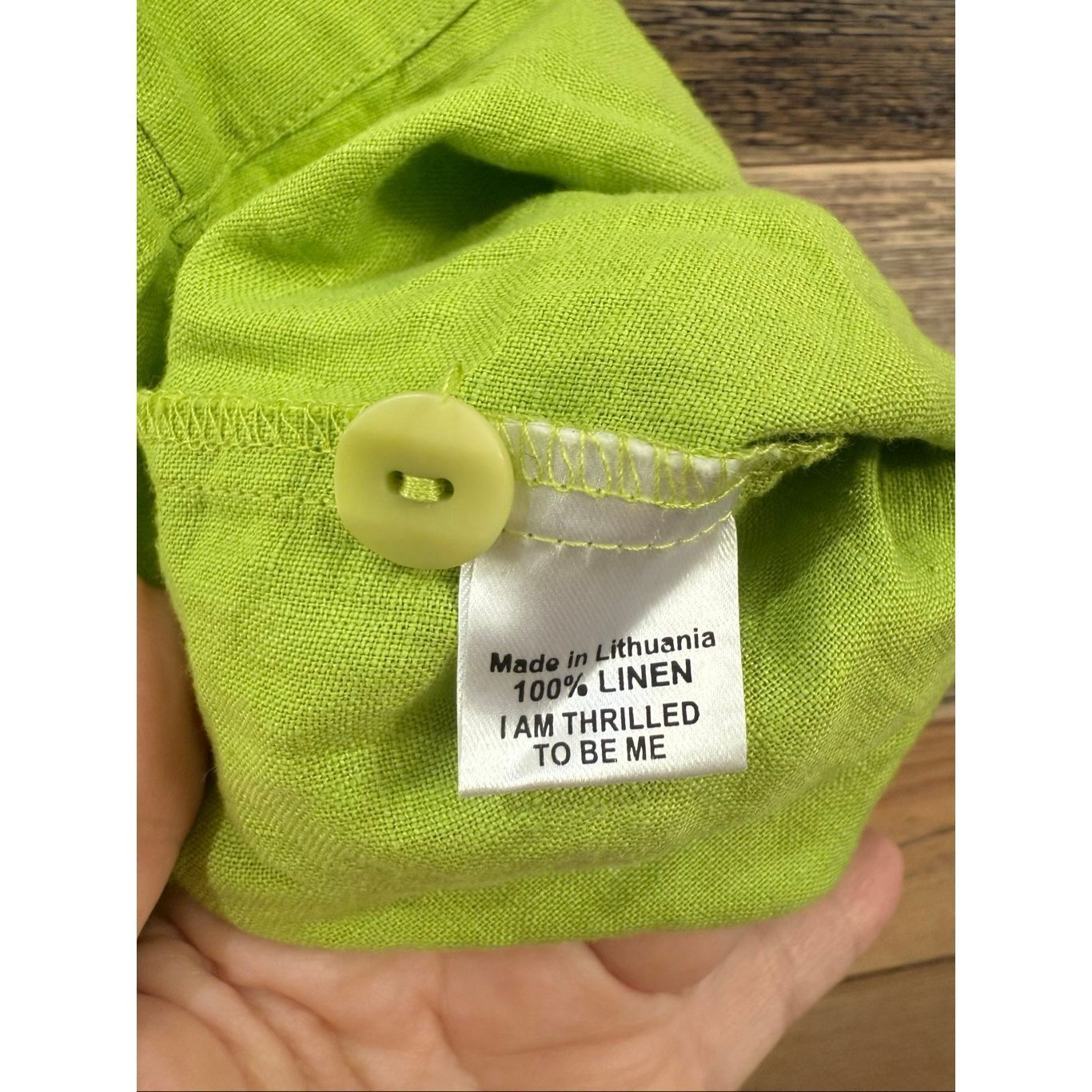 FLAX Flax NWOT linen button front shirt lime green relaxed fit size S small Size S / US 4 / IT 40 - 5 Thumbnail