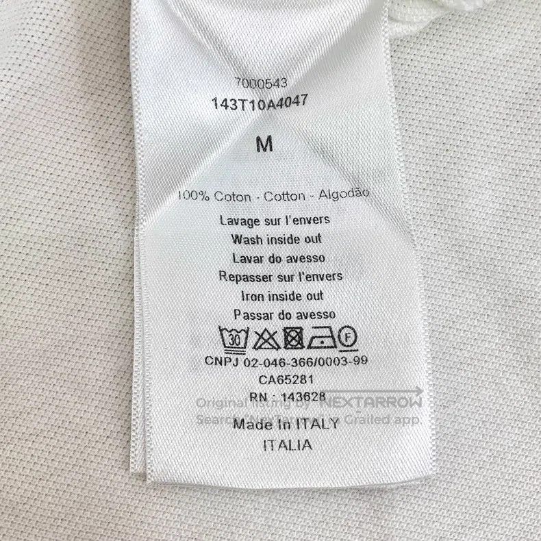 Dior Dior White logo letter cotton Polo collar short-sleeved T- Size M / US 6-8 / IT 42-44 - 7 Thumbnail