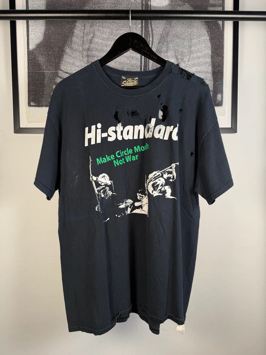Vintage 🚭VINTAGE GRAIL🚭THRASHED JAPAN HARDCORE "CIRCLE/WAR" TEE Size US XL / EU 56 / 4 - 1 Thumbnail