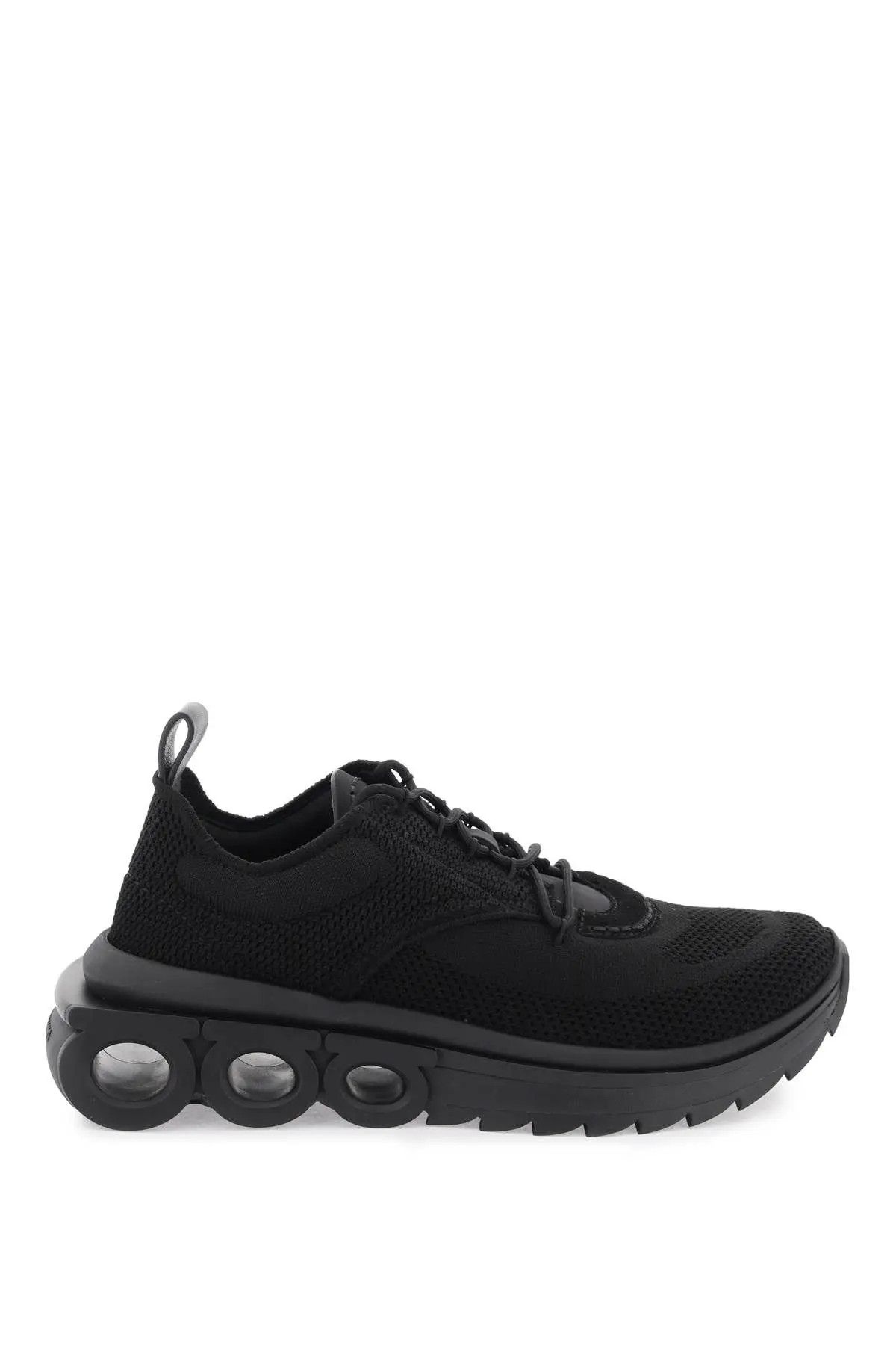 image of Salvatore Ferragamo O1S22I1N0324 Running Sneakers In Black, Men's (Size 7)
