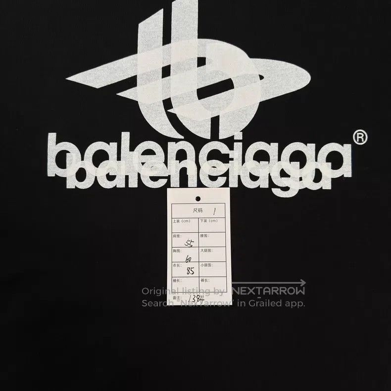 Balenciaga Balenciaga Phantom overlapping logo black short-sleeve Size US S / EU 44-46 / 1 - 6 Thumbnail