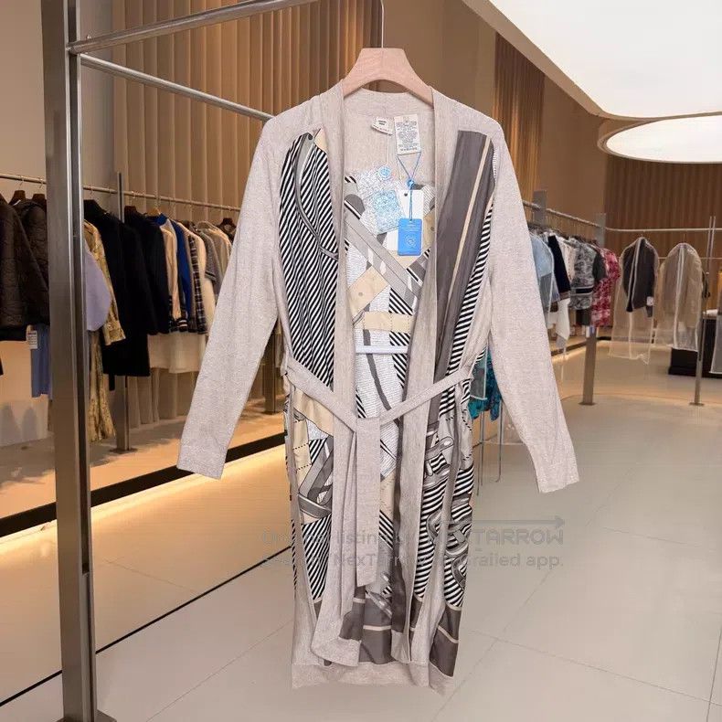 Hermes Hermes Beige Cashmere and Silk Patchwork Open-Front Jacket Size XXS / US 00 / IT 34 - 1 Thumbnail