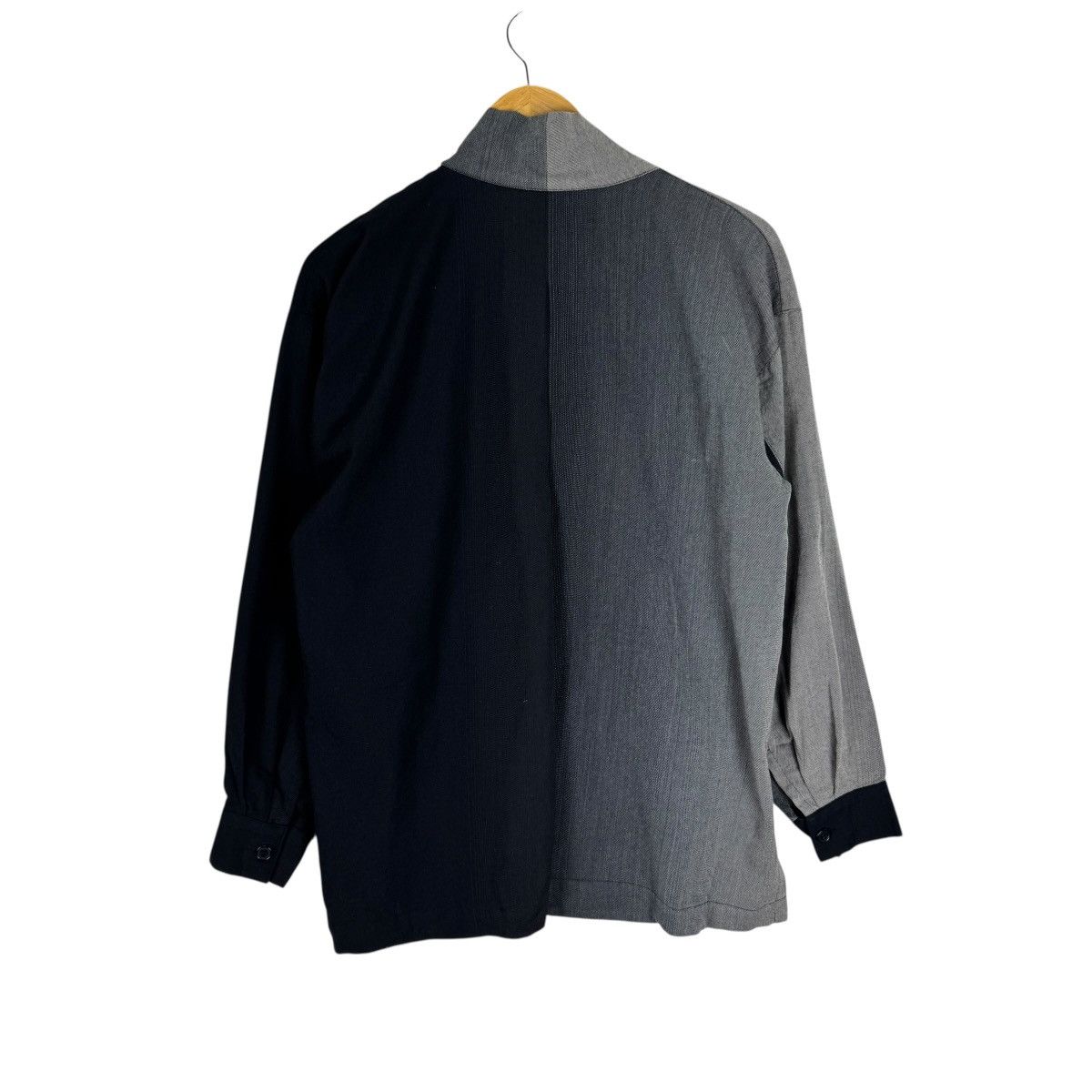 Issey Miyake 🌟80s ISSEY MIYAKE DRAKE NECK TONES ASYMMETRIC WOMEN JACKET Size M / US 6-8 / IT 42-44 - 5 Thumbnail