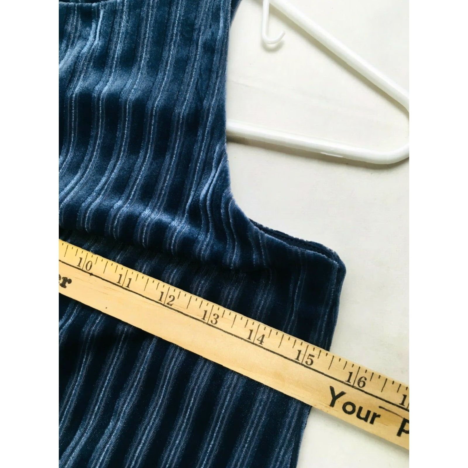 Velvet Mudd Velvet Dress Women's XS Navy Blue Sleeveless Striped Knee Length Vintage No Size XS / US 0-2 / IT 36-38 - 3 Thumbnail