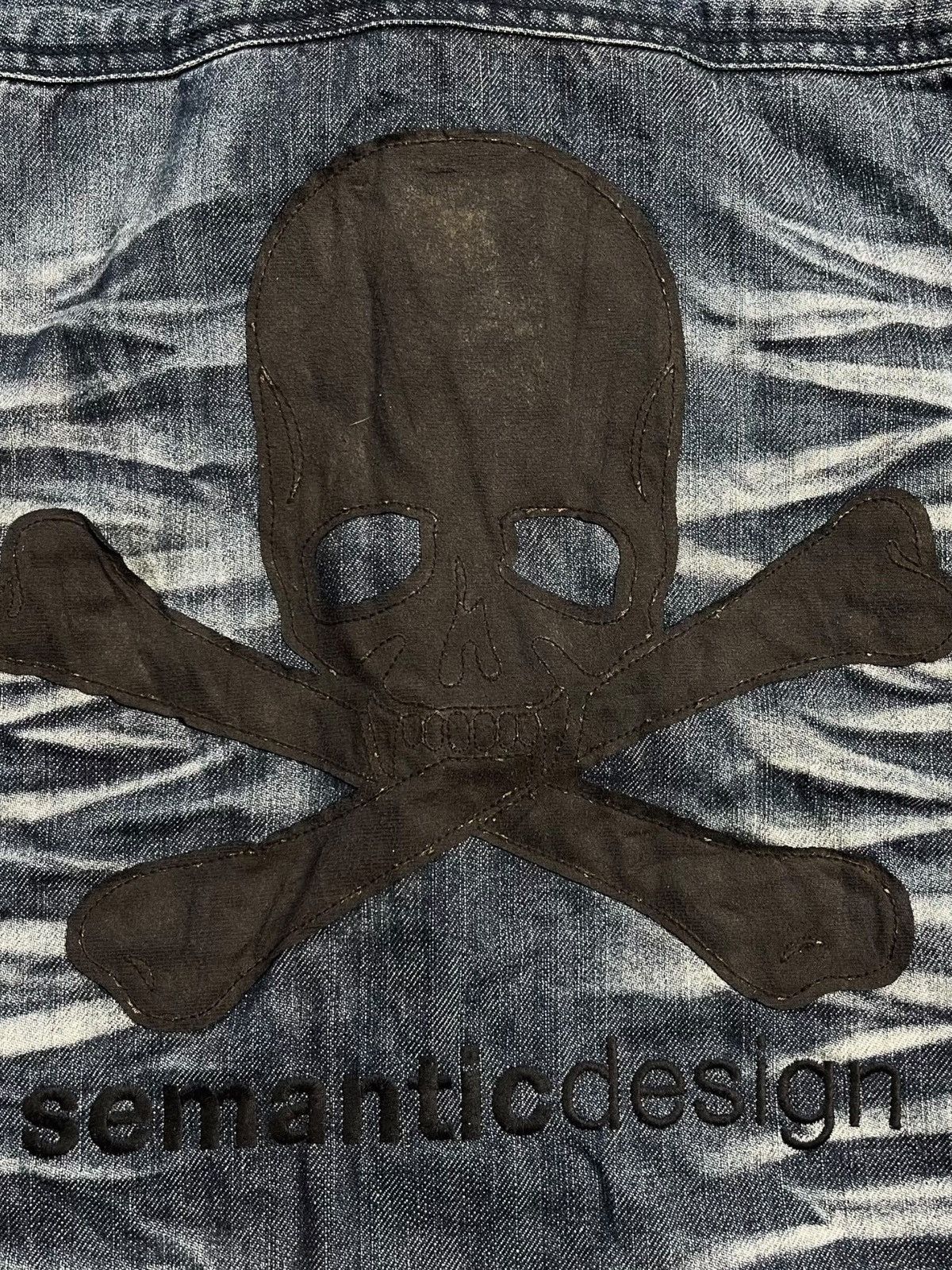 If Six Was Nine 2000s Semantic Design - Washed Vkei Style Denim Jacket Size US M / EU 48-50 / 2 - 7 Thumbnail