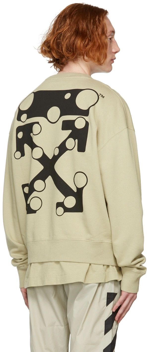 Off-White Beige Bubble Arrows Oversized Sweatshirt Size US M / EU 48-50 / 2 - 2 Thumbnail