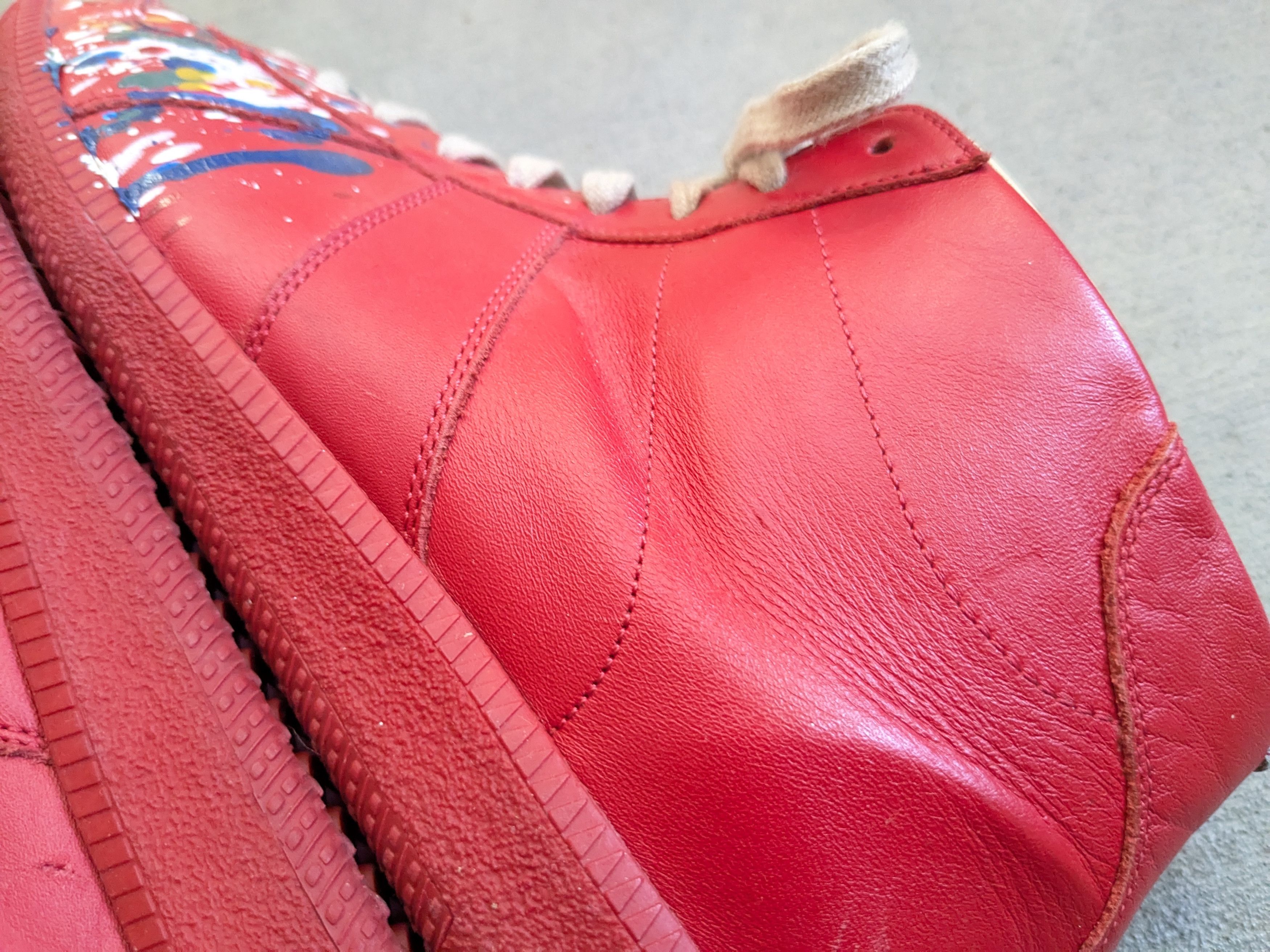 Maison Margiela Maison Margiela GAT Replica Red Paint Splatter 9 42 Leather Size US 9 / EU 42 - 13 Thumbnail