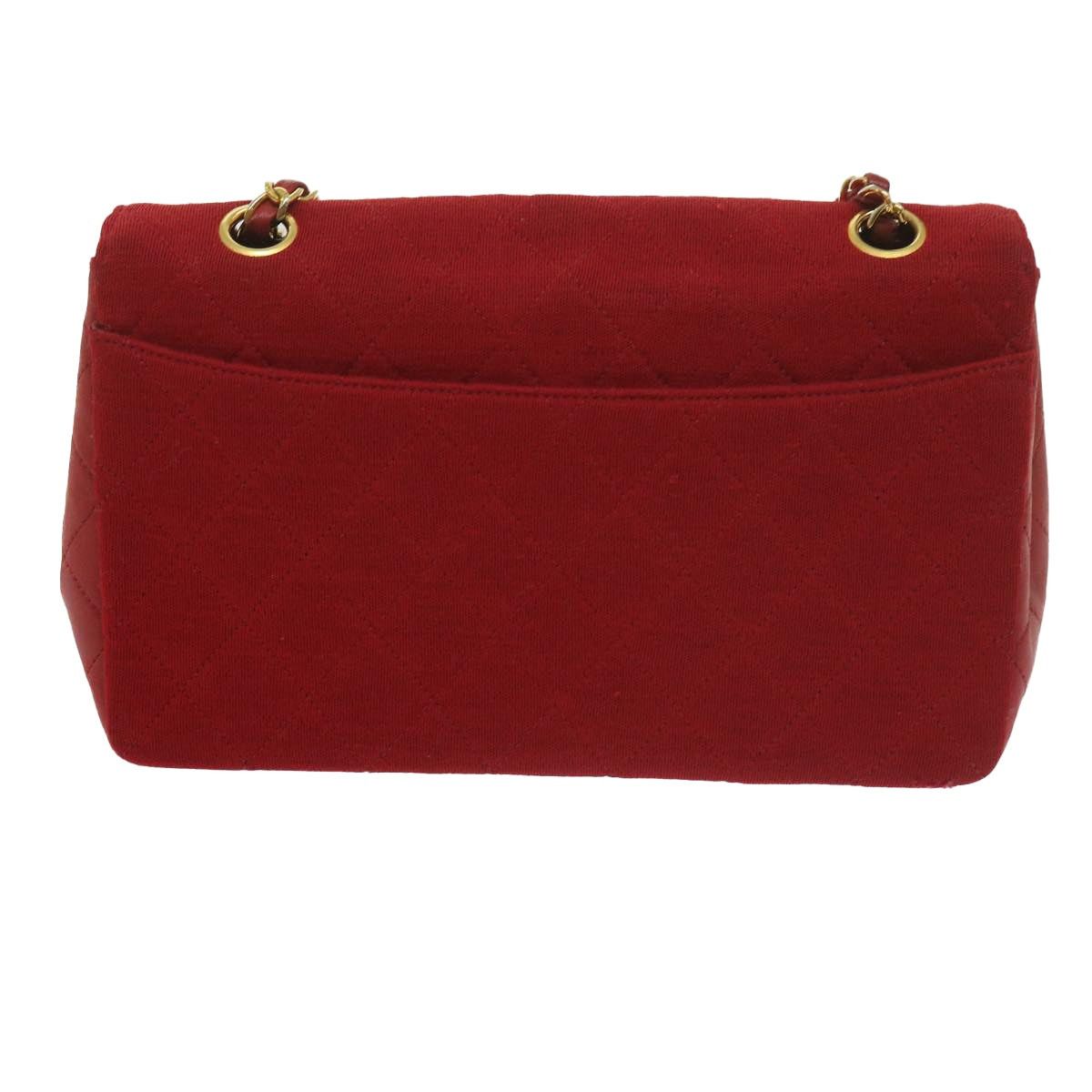 Chanel CHANEL Matelasse Chain Shoulder Bag Canvas Red CC Size ONE SIZE - 4 Thumbnail