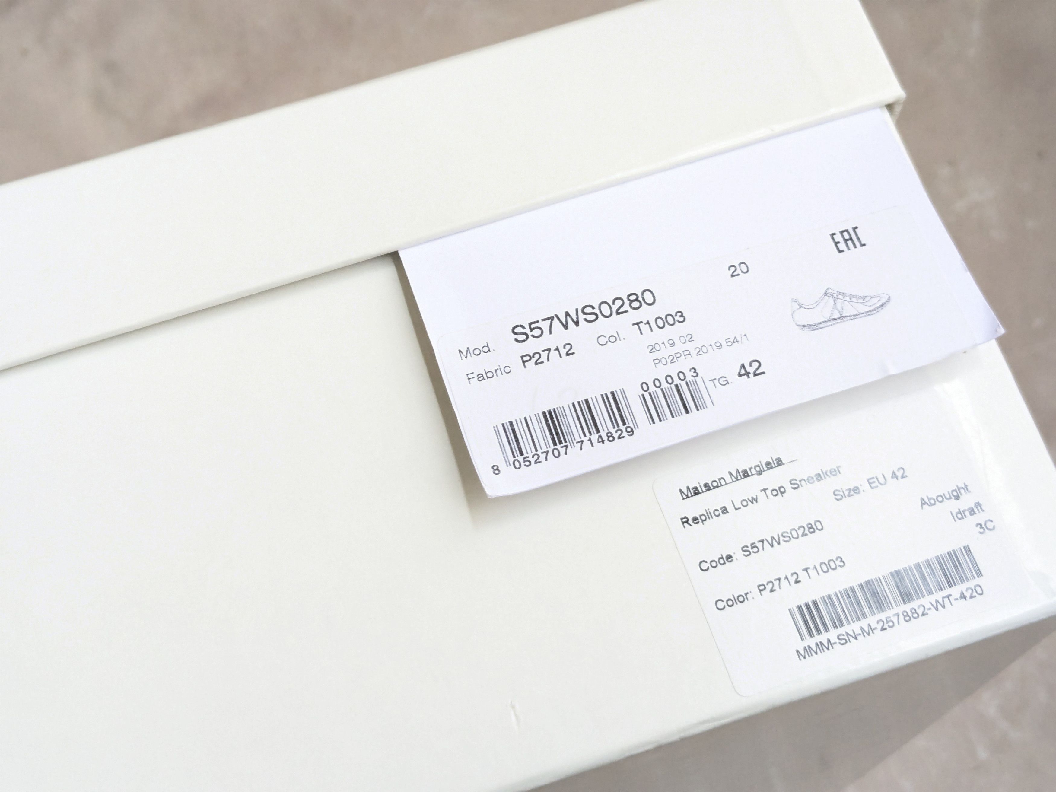 Maison Margiela Maison Margiela Replica GAT White 9 42 Low Tops Leather Size US 9 / EU 42 - 20 Thumbnail