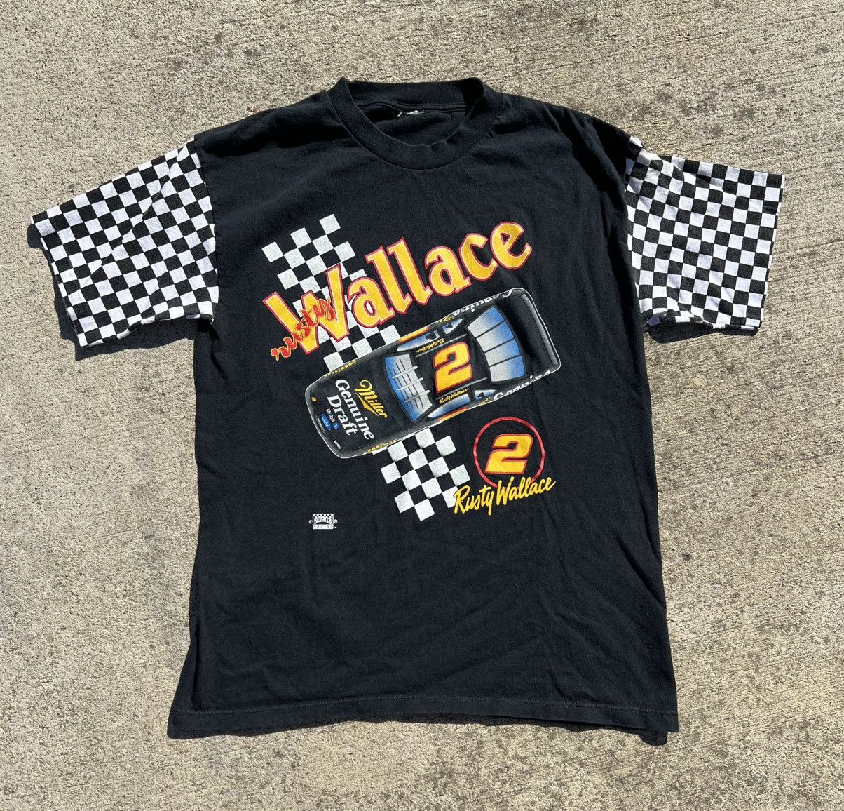 Vintage Vintage Rusty Wallace Racing T Shirt Size US L / EU 52-54 / 3 - 1 Thumbnail