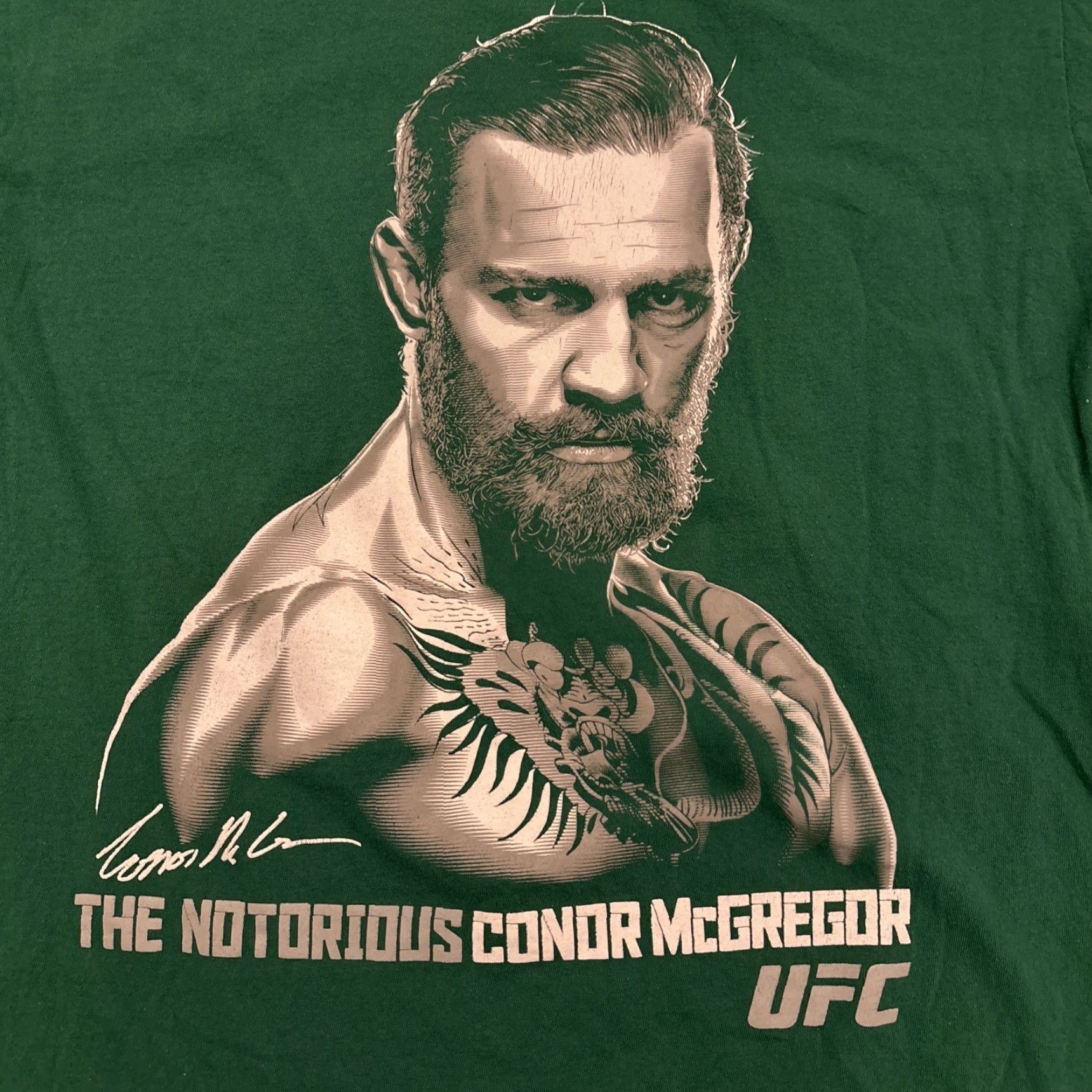 UFC UFC Conor McGregor "The Notorious" Green T-Shirt Adult Large Sports Mens Size US L / EU 52-54 / 3 - 2 Thumbnail