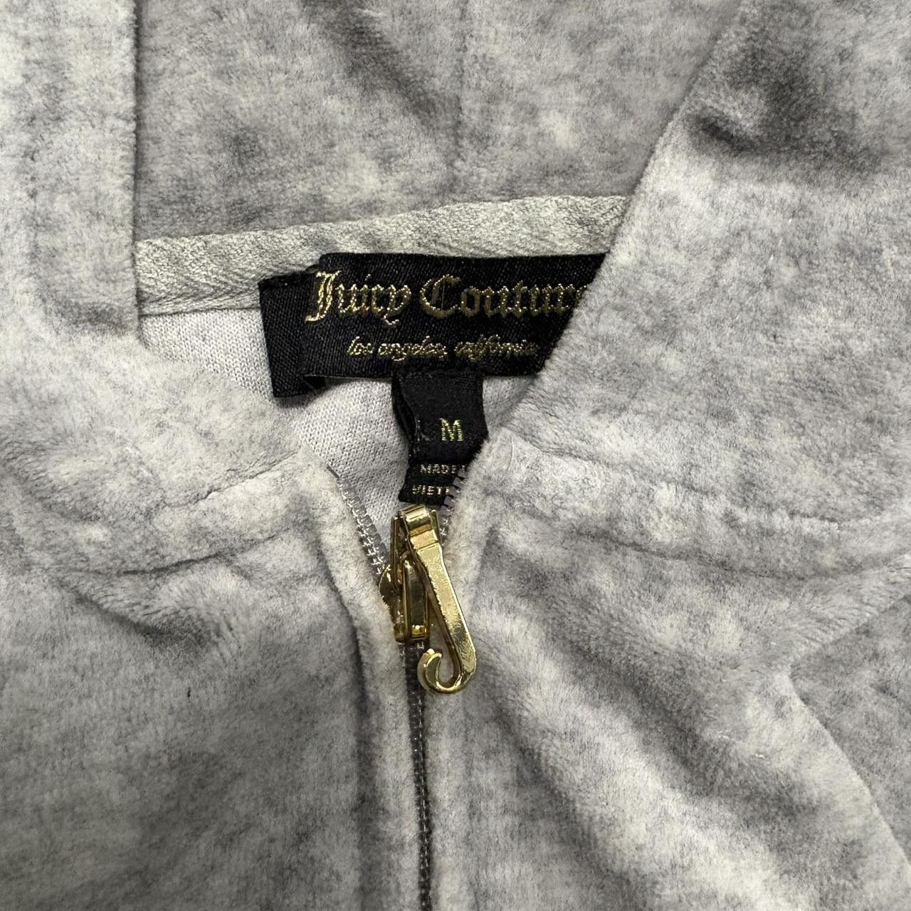 Juicy Couture × Vintage Crazy Vintage Y2K/2000s Juicy Couture Y2K Fashion Grey Zipup Hoodie! Size M / US 6-8 / IT 42-44 - 4 Thumbnail