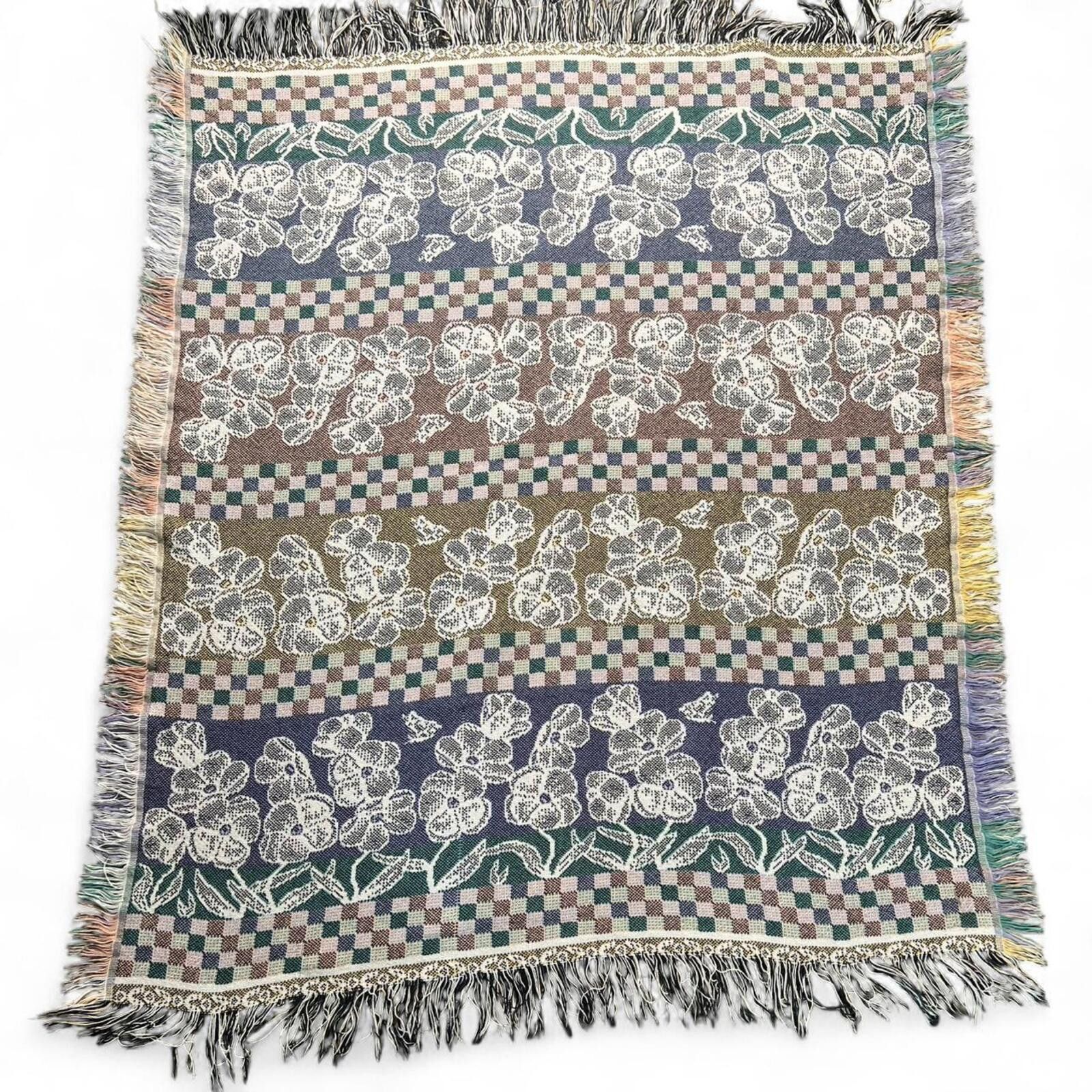 Other Vintage Floral Tapestry Style Throw Blanket - Crown Crafts - Size ONE SIZE - 2 Thumbnail